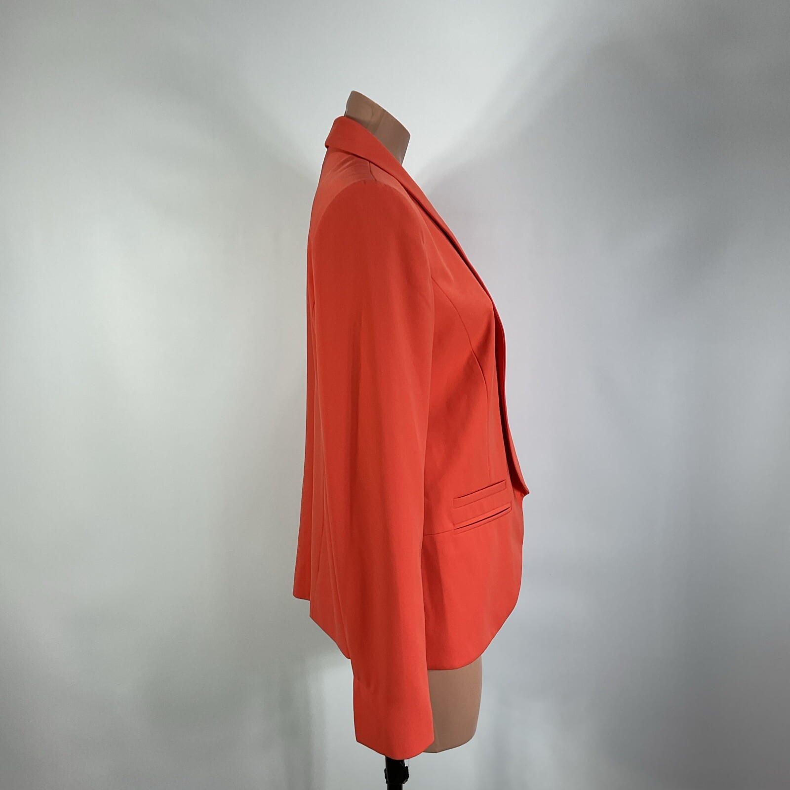 Trouvé Women’s Draped Collar Blazer Jacket Coral Open Front Structured sz M