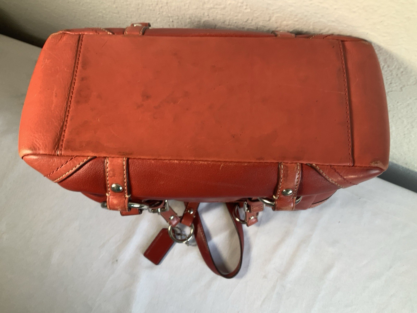 Coach Vintage 2008 Gallery Tote Bag Red Leather Shoulder Purse F11524 Y2K