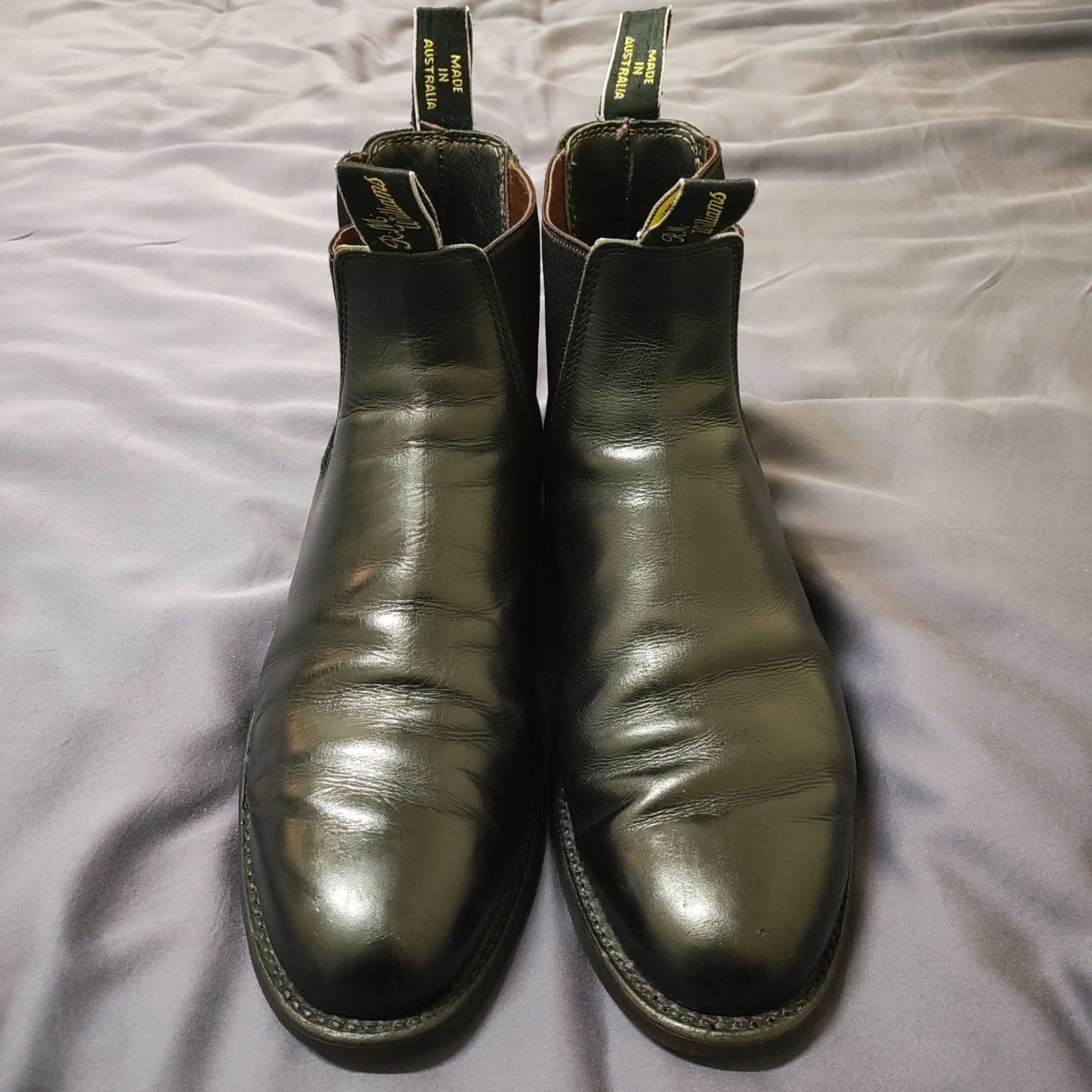 RM / R.M. Williams Turnout Boot (black yearling leather) – 8G WF