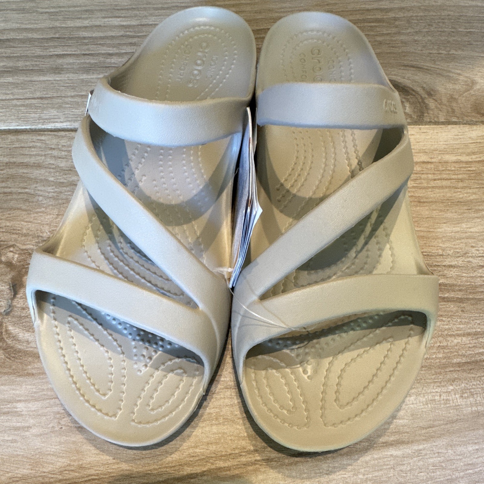 Crocs Women’s Strappy Slip On Sandals Beige US 10 EU 41