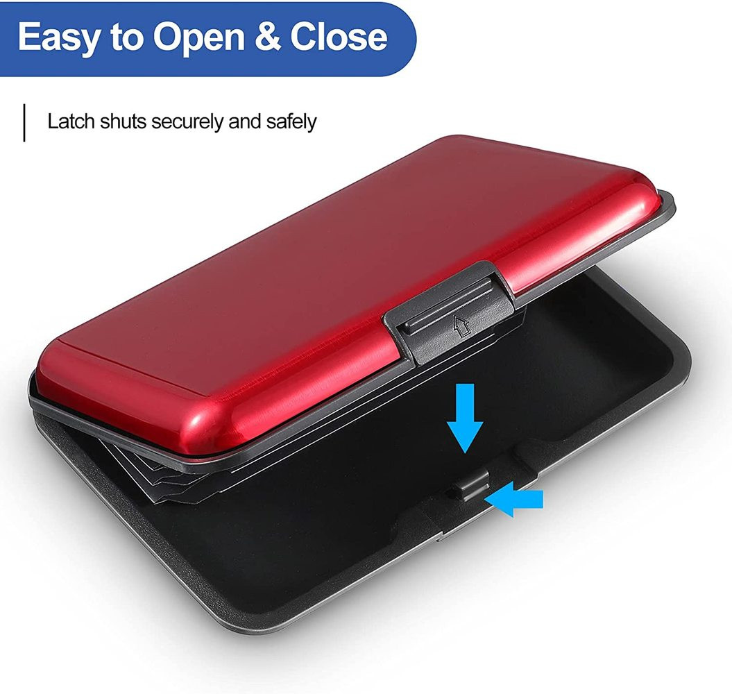 Credit Card Protector,RFID Blocking Aluminum Wallet Women Mens Credit Cards Case