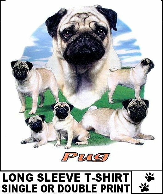 BEAUTIFUL PUG SHOW DOG ART GROUP T-SHIRT WS719