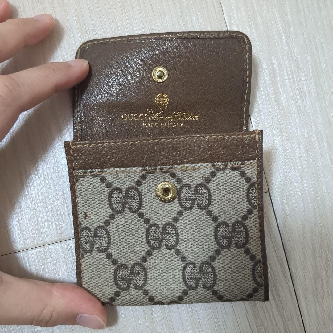 Excellent Condition Rare Old Gucci Coin Case GG Pattern Small Change Purse Walle