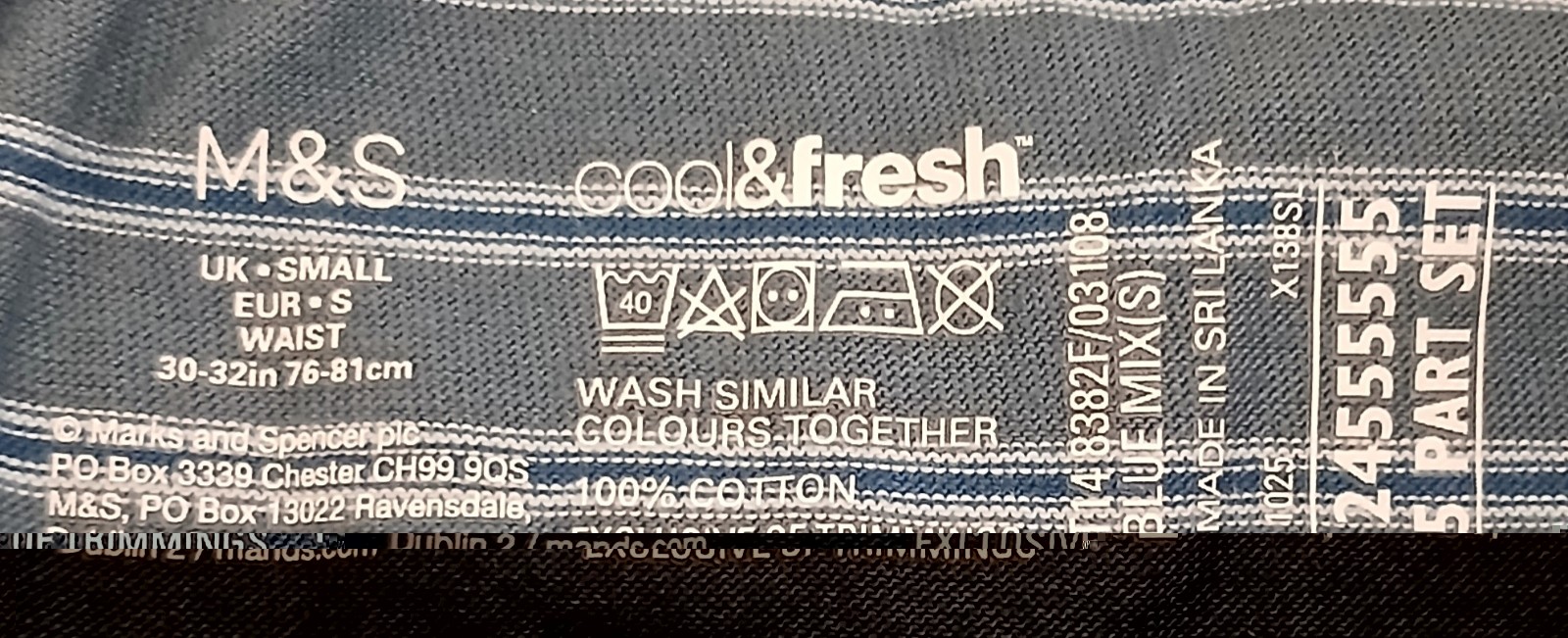 2 Pairs M&S Cool+Fresh Mens Boxers , 1 pair Briefs Size S Waist 30-32 inch