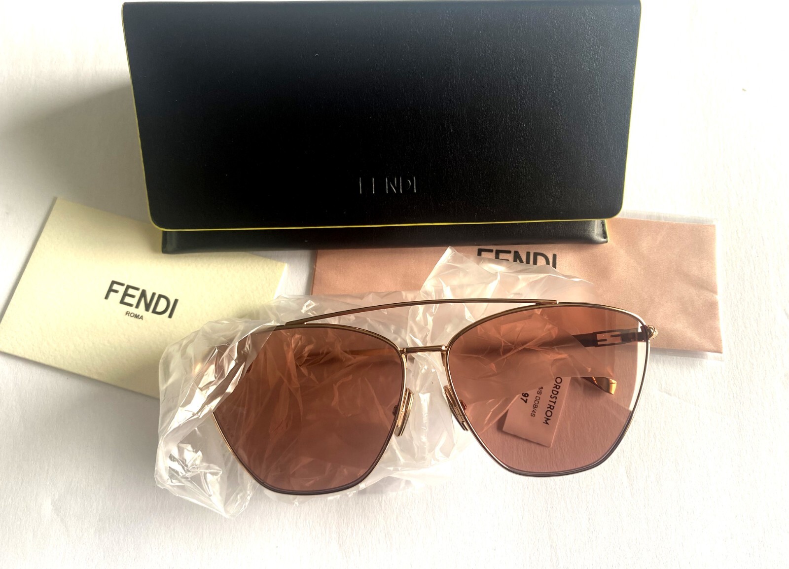 Fendi 64mm Cat Eye Sunglasses FF0438/S ROSE GOLD