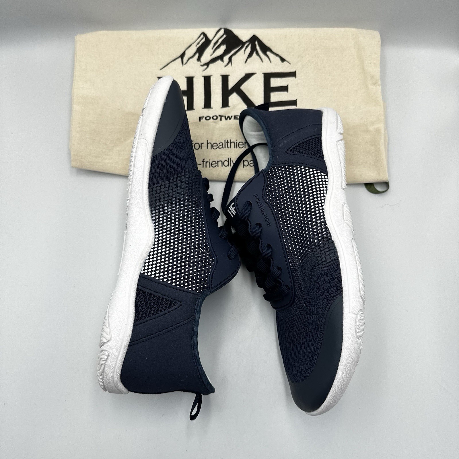 Hike HF Stride Blue White Barefoot Sneakers Sz EU 44 M 11-11.5 W 13-13.5 Ltwt