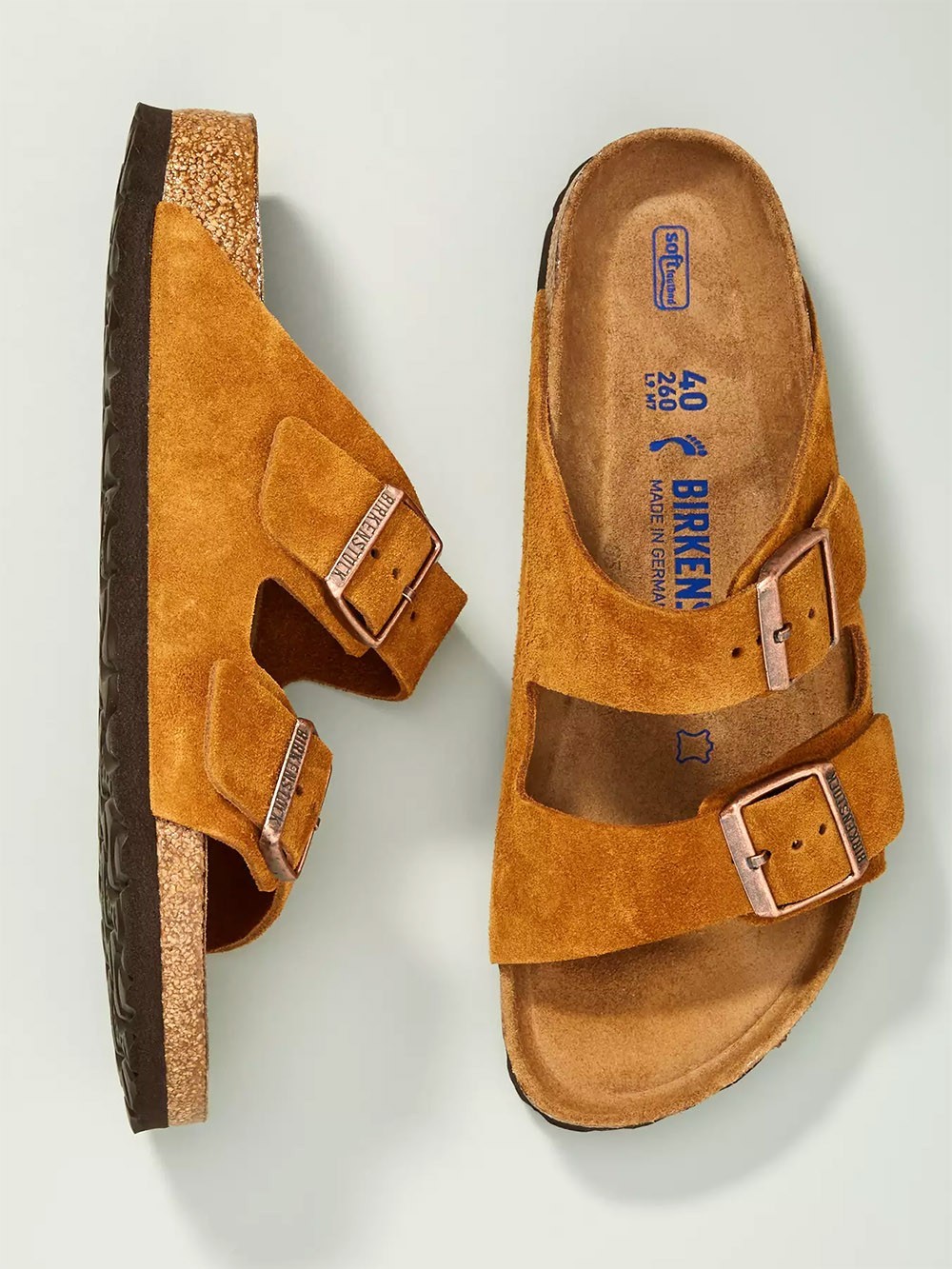 Birkenstock Arizona Suede Leather Mink Sandals Unisex Shoes New w/ Box