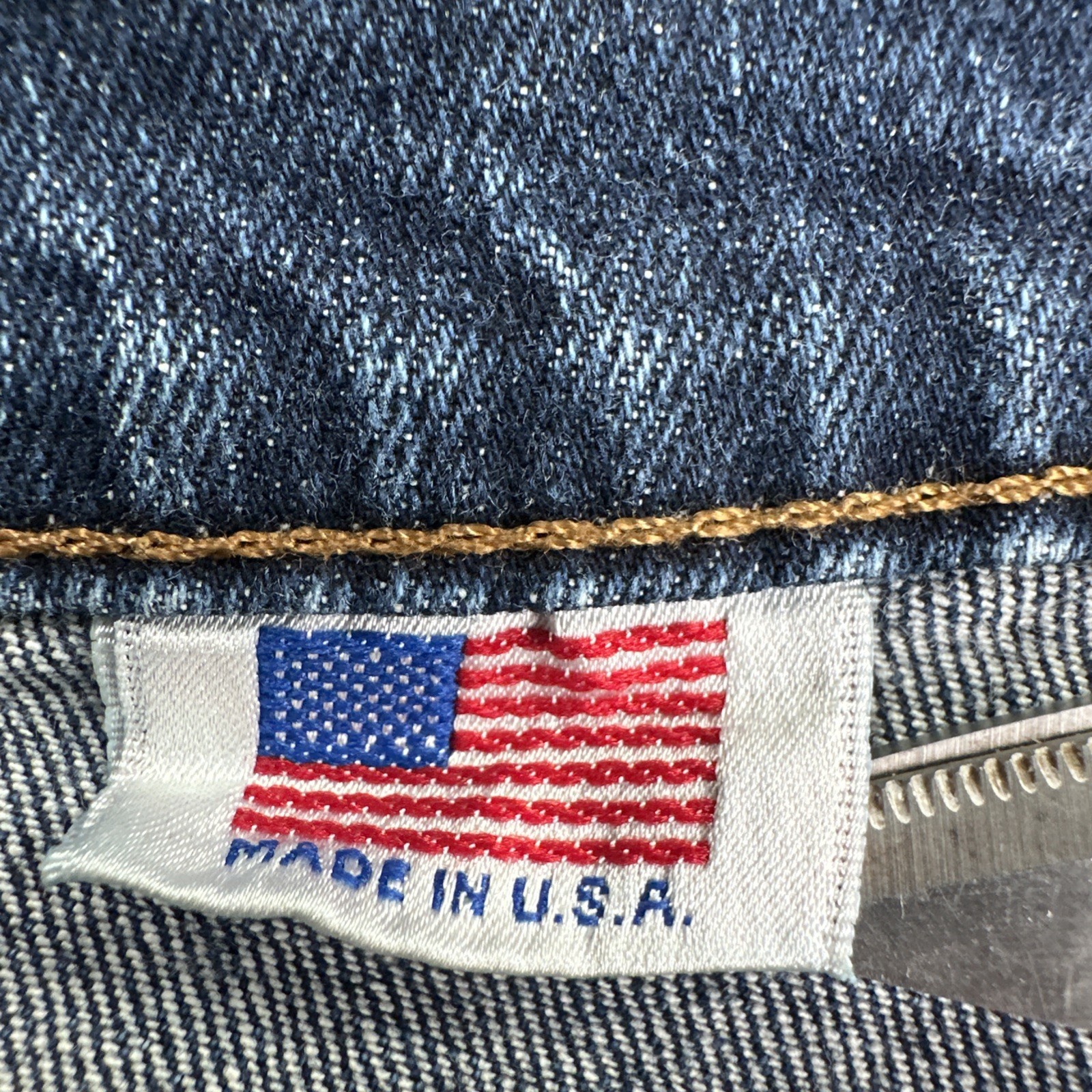 All American Clothing Co Straight Leg Jeans Men 36×32 Blue Dark Wash Made in USA