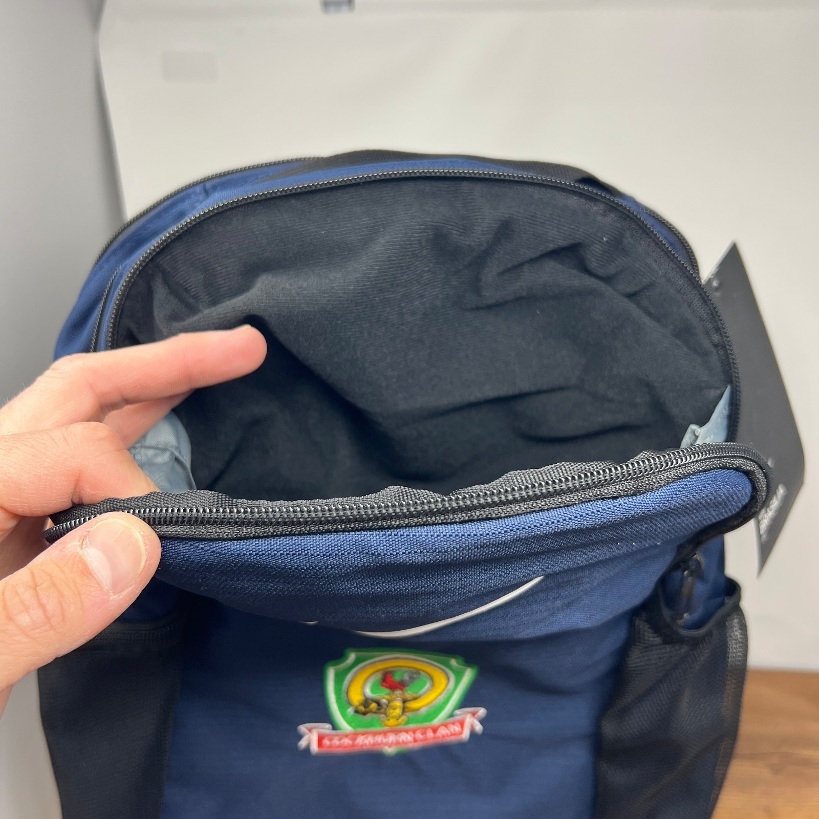 Nike Brasilia Backpack Medium 24L Blue/White Cockburn Clan Embroidery NWT