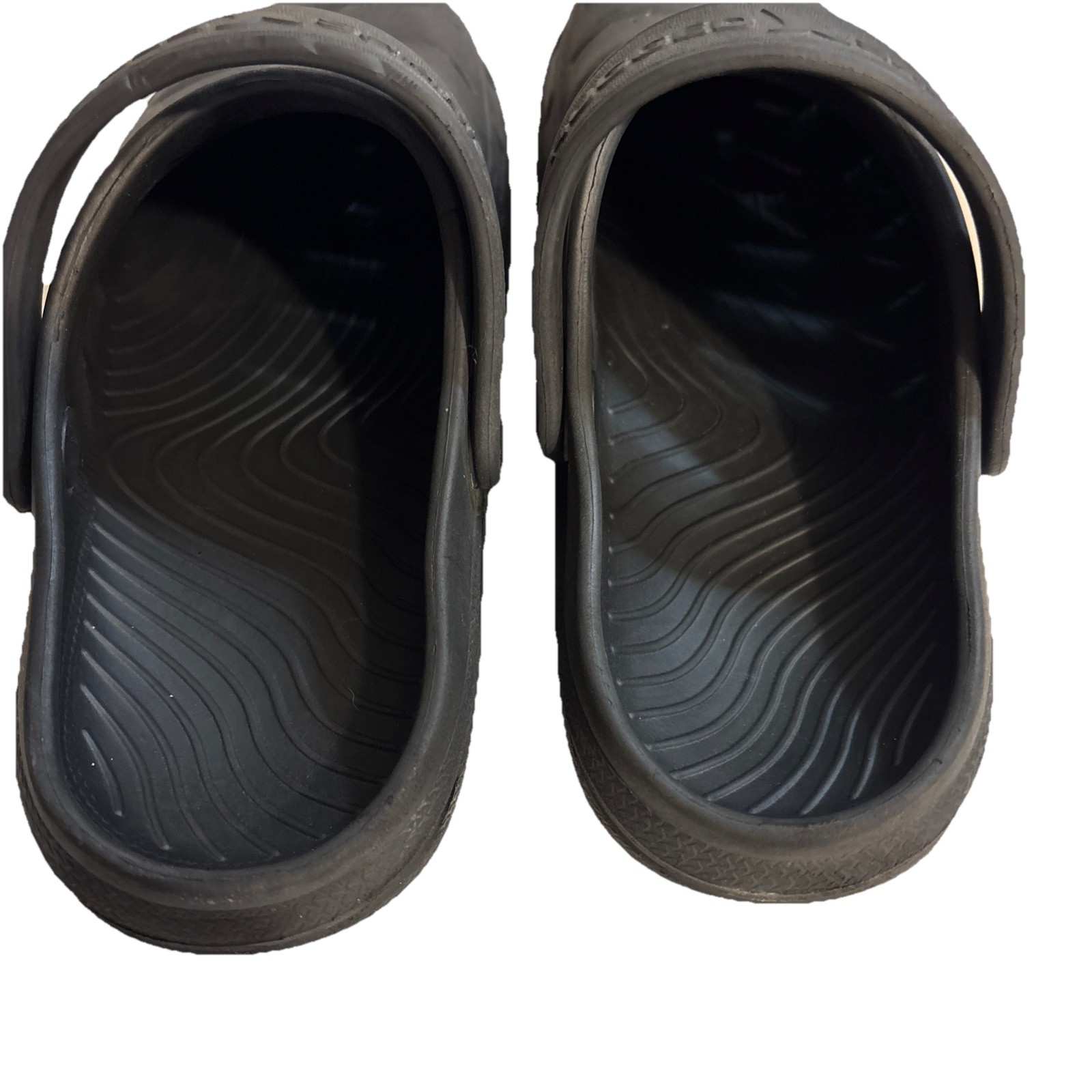 Rugged Shark Clog Sandals Size 7 Black Slip On Rubber Water Shoes