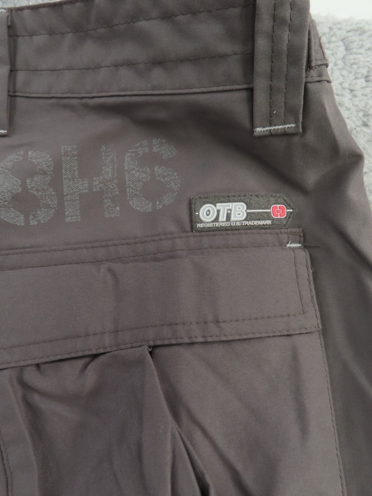 One Tough Brand OTB Pants Mens 34×32 Green Cargo Zip Baggy Parachute Skater Y2K