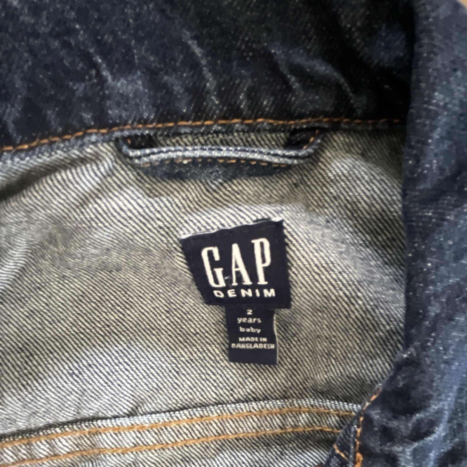 GAP Denim Blue Jacket 2 Years Button Front Long Sleeve Pockets Solid Casual