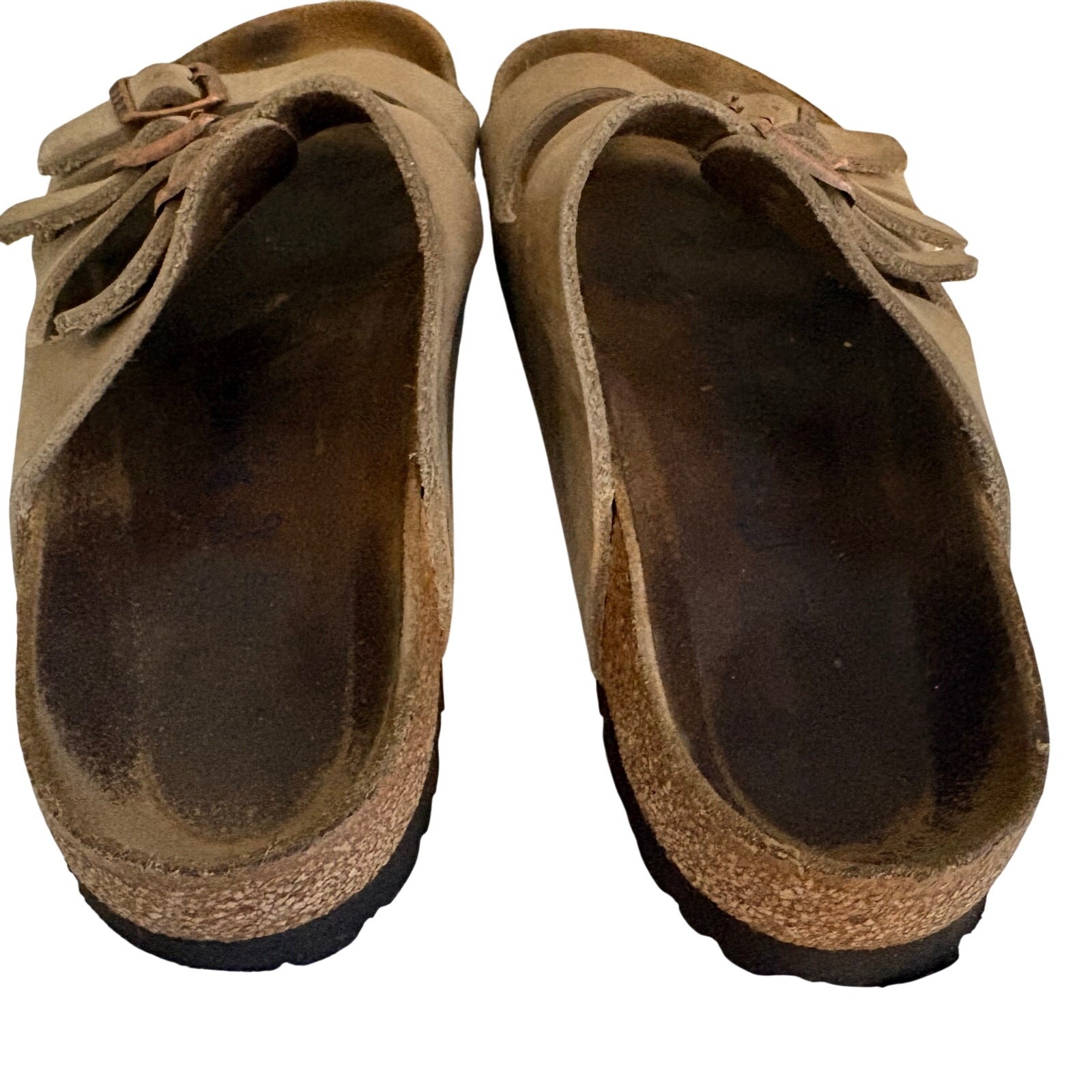 Birkenstock Florida Light Brown Suede Triple Strap Sandals Slides Preppy 39