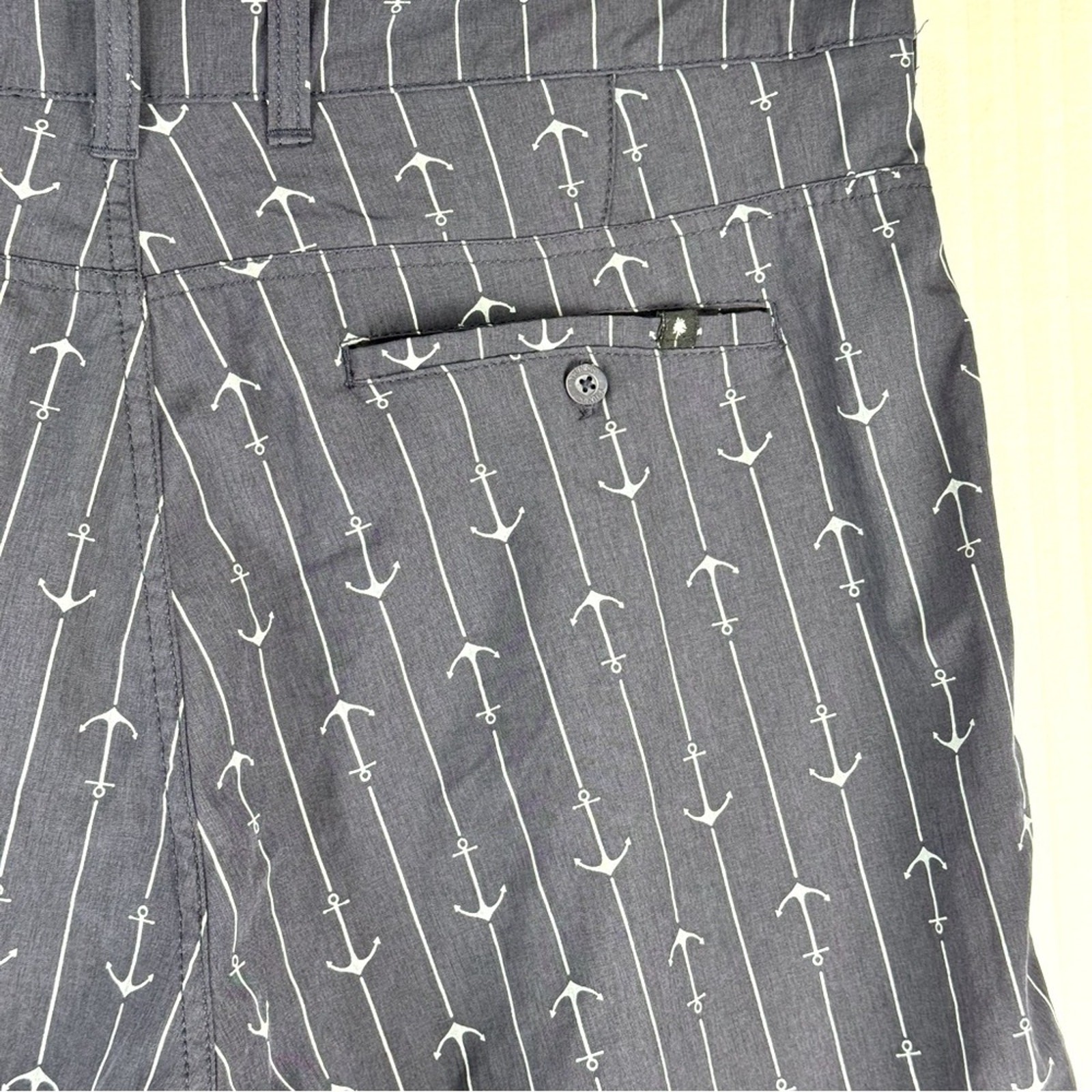 TRUNKS Multi-Functional Shorts Navy Blue Anchor Print Men’s Size 34 Surf & Swim