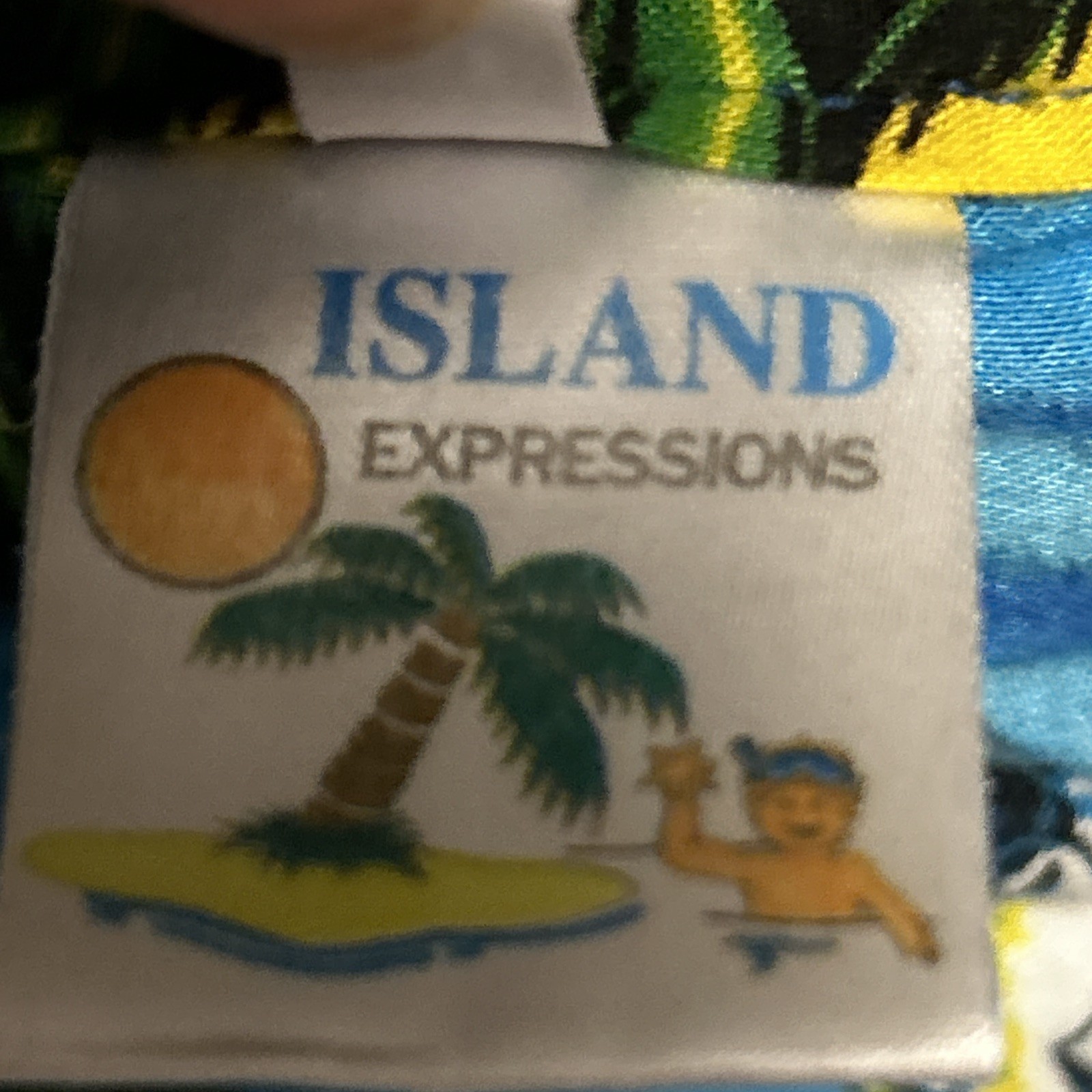 ISLAND EXPRESSIONS 100%RAYON hand wash Blue Button Front size XXXXL