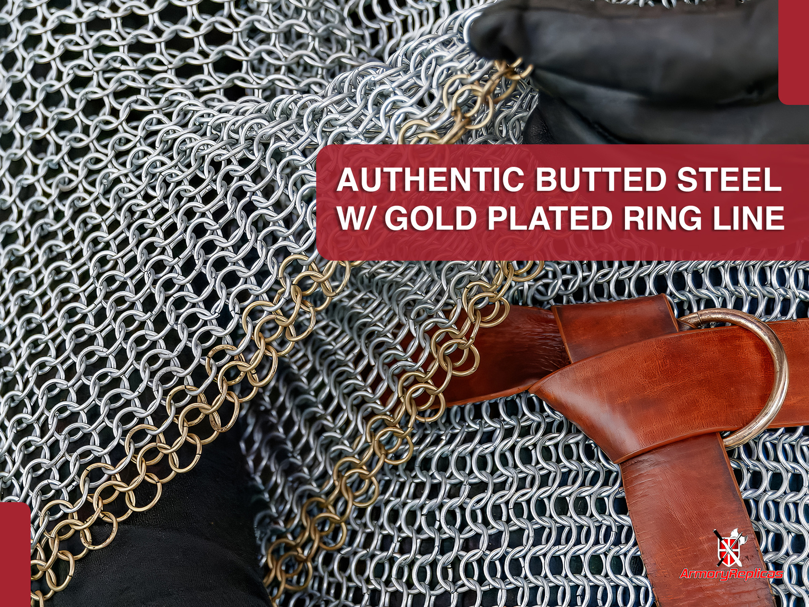MEDIEVAL CHAINMAIL LONG SHIRT HAUBERGEON CHAIN MAIL ARMOR BUTTED REENACTMENT