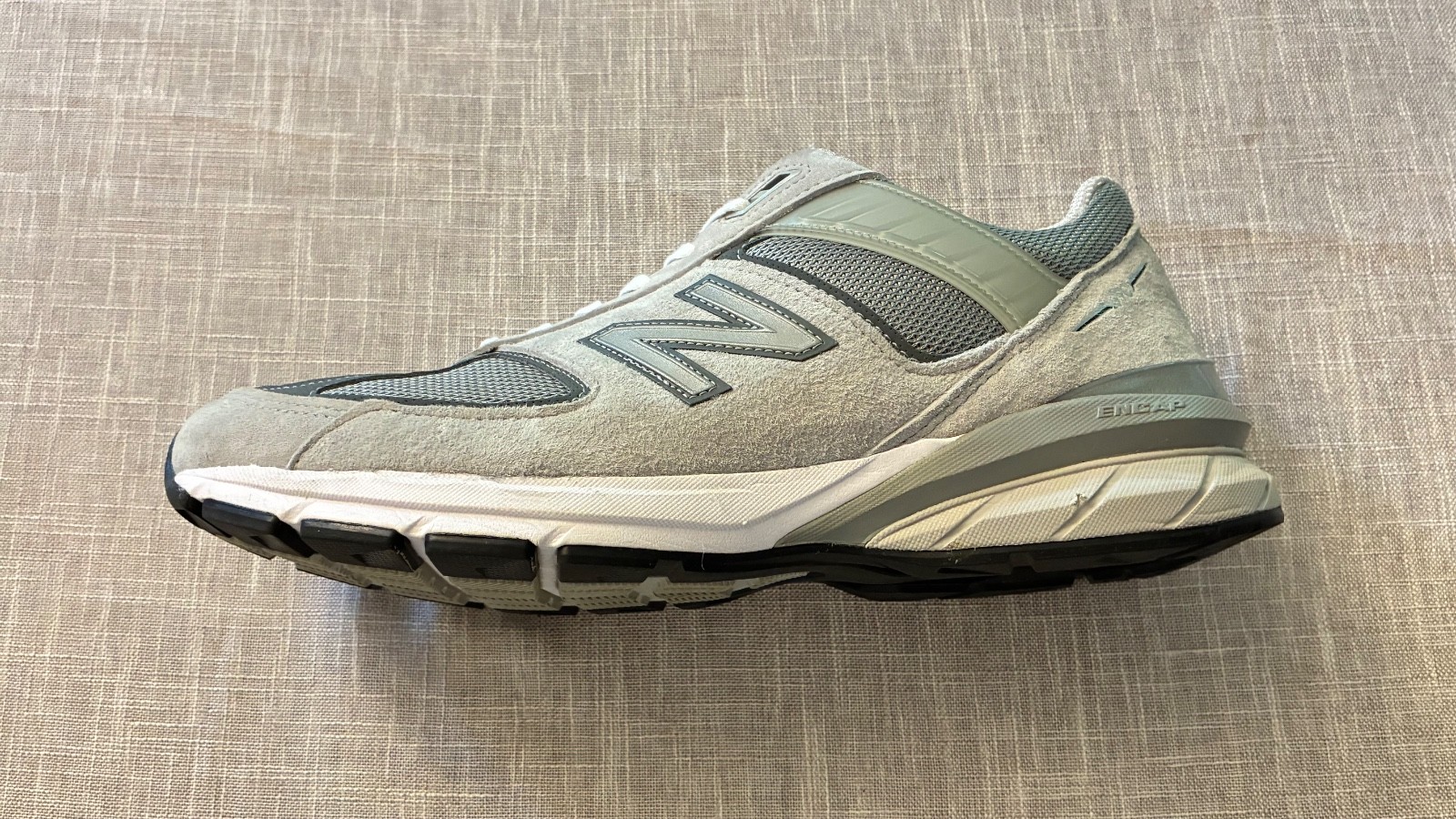 Size 12 2E – New Balance 990v5 Made in USA Low Castlerock Grey Wide
