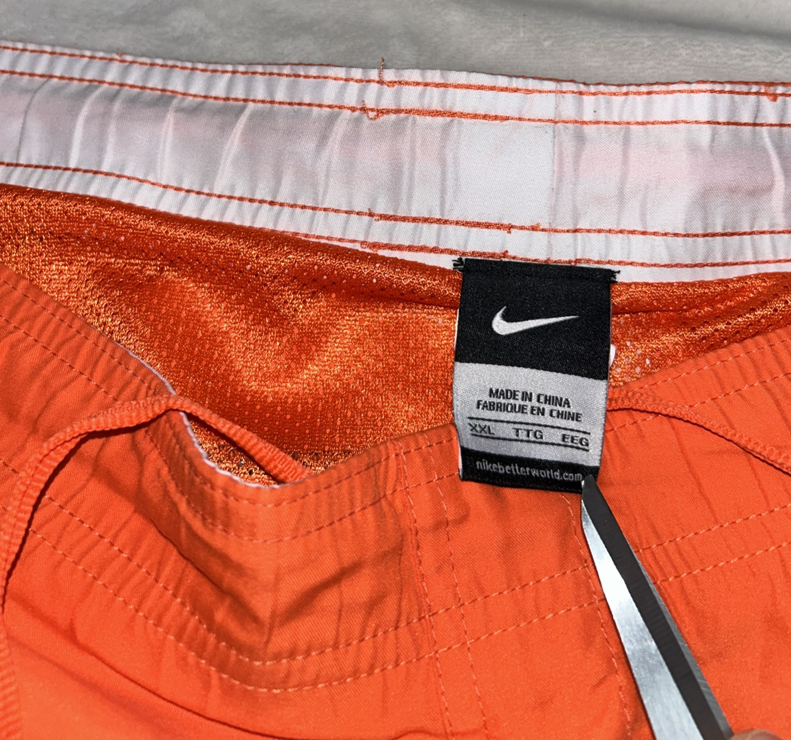 Nike Core Velocity Volley Shorts / Swim Trunks in Orange 2XL Cargo XXL