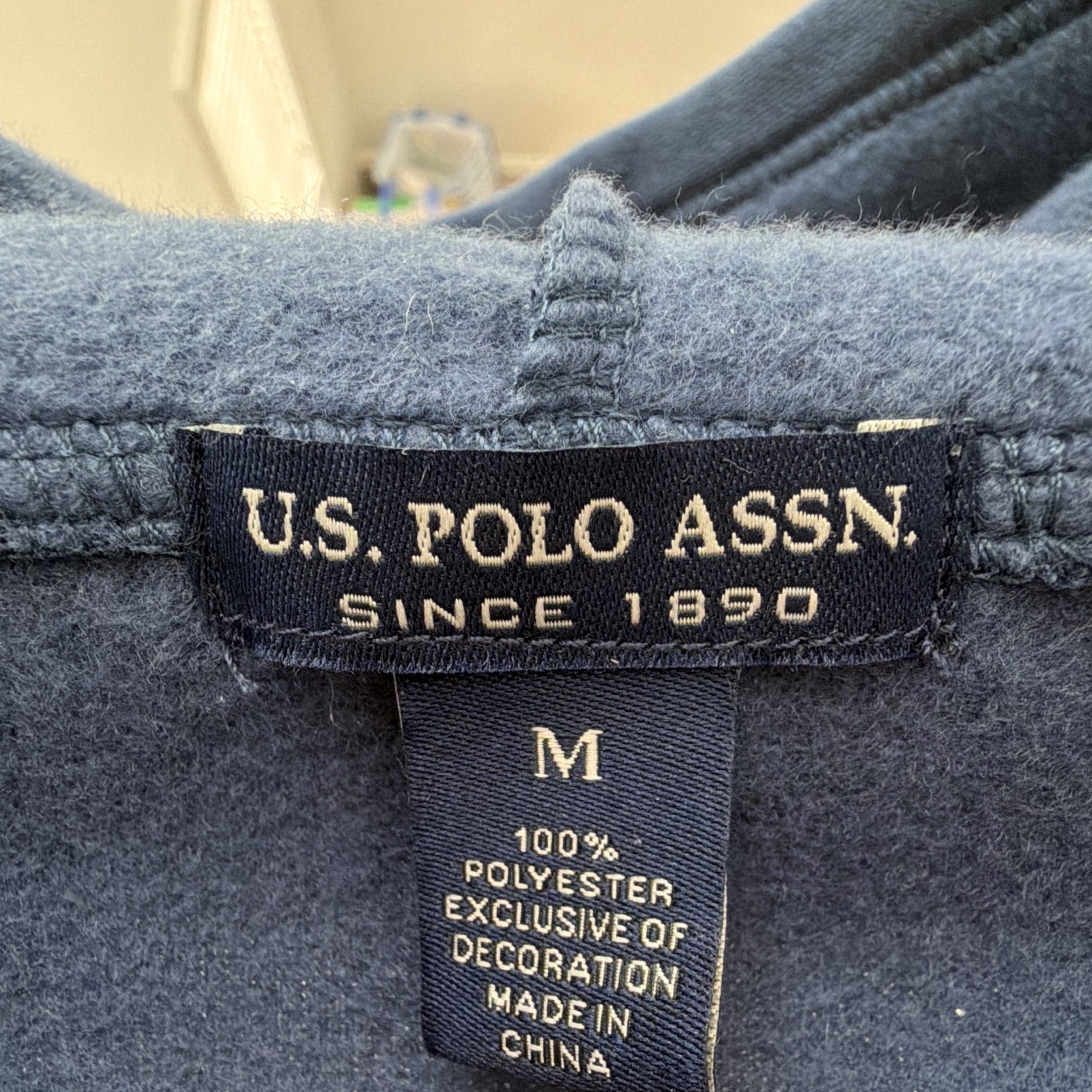 U.S. Polo Assn. Men’s 2pc Fleece Tracksuit Hoodie & Pants Zip Pockets M