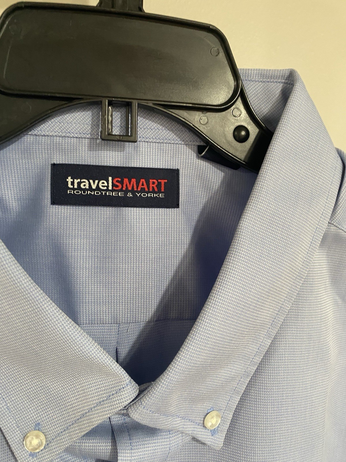 Travel Smart Men Shirt 4XLT Button TALL Man Non Iron BLUE BRAND NEW $59.50