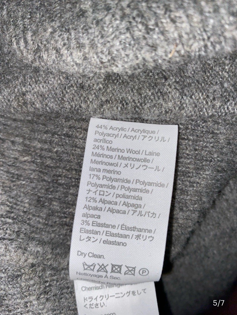 J.CREW Gray Solid Knit Collared Button Front Cardigan Sweater Pockets Size S