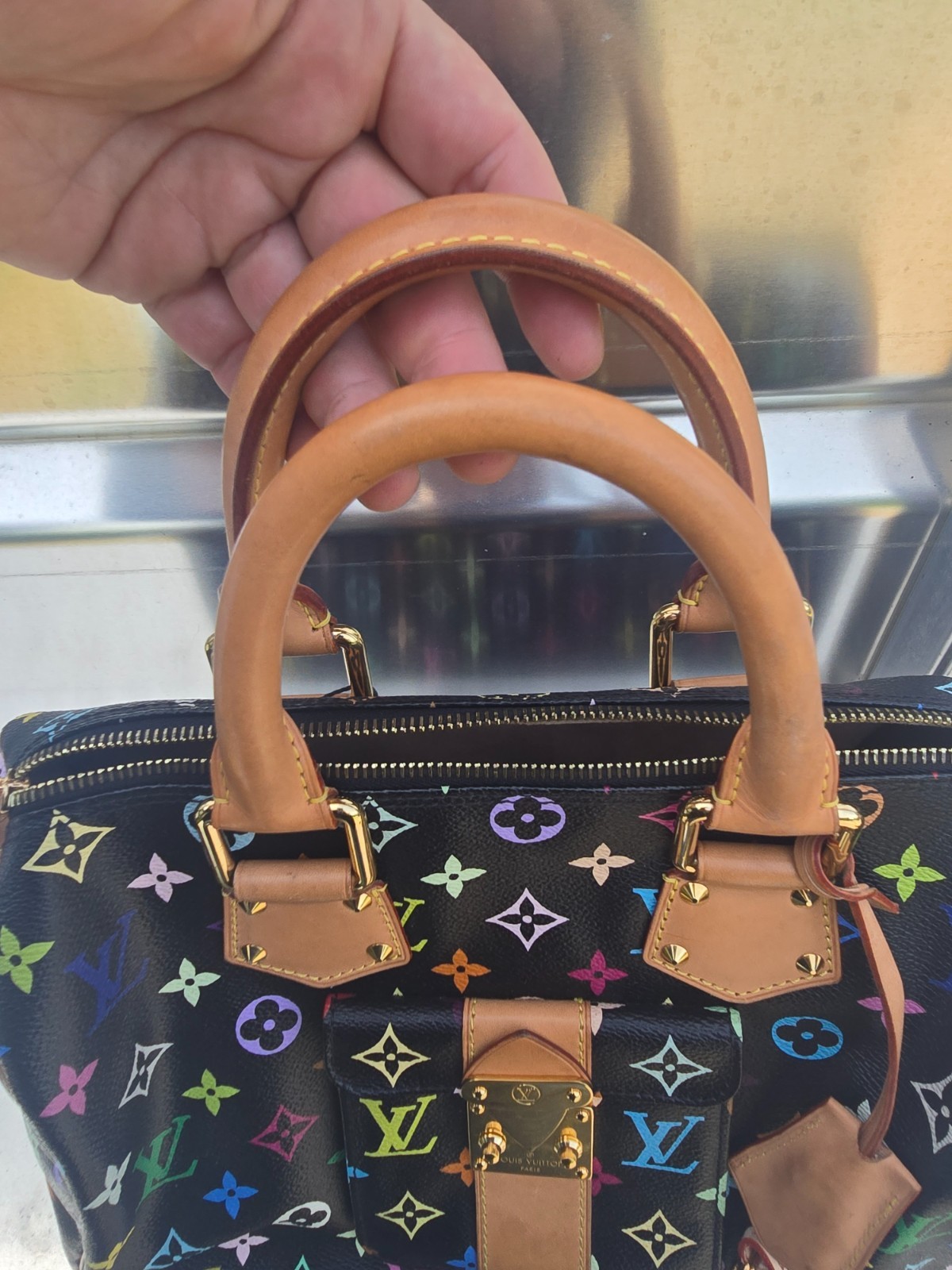 Louis Vuitton Takashi Murakami Speedy 30 Noir Bag Multicolor Black Monogram