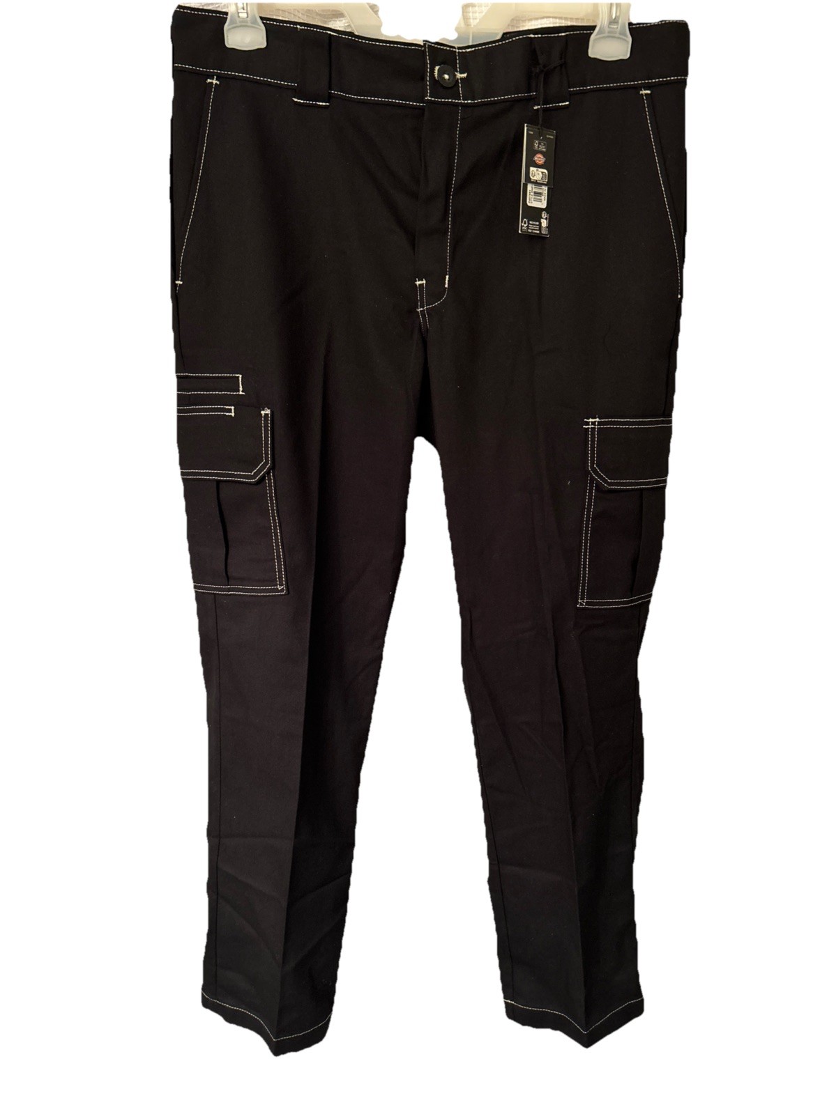Dickies Men’s Slim Fit Black Flex Cargo Skateboarding Pants Size 36×30 DWP154BLK