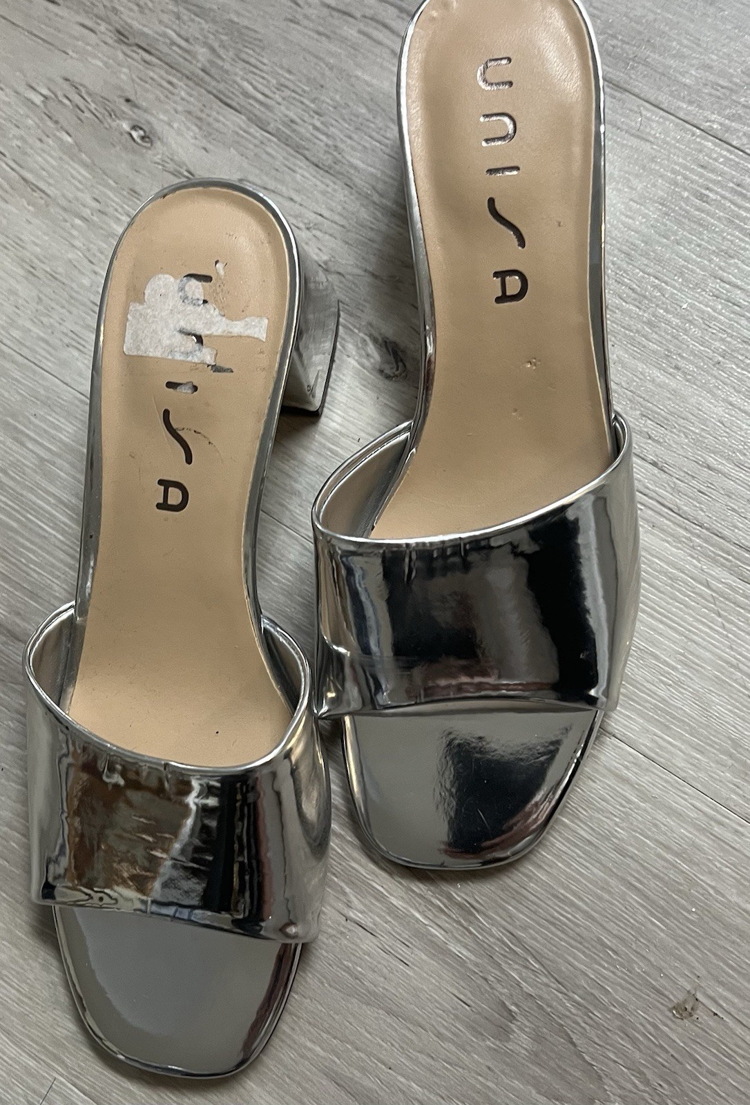 Silver 2” Heels Cute Great With Jeans Or Dress Up In All White Or Black