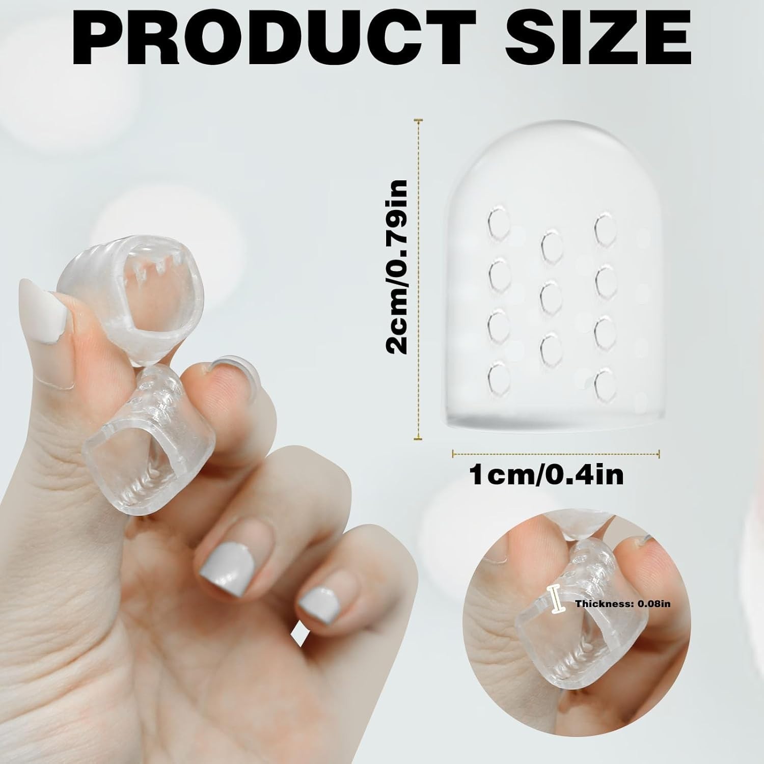 30Pcs Soft Silicone Breathable Toe Protectors for Ingrown Toenails & Friction