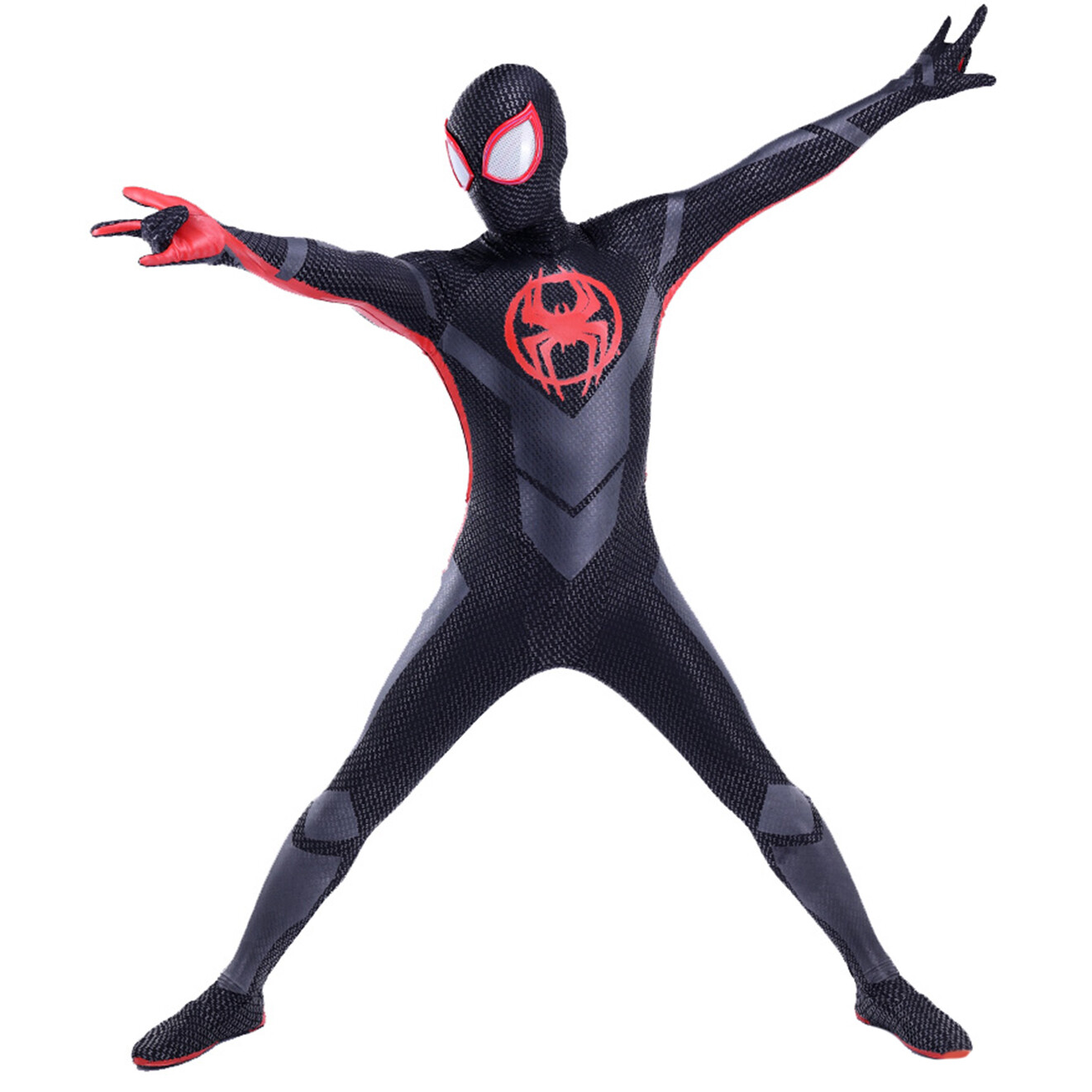 Upgraded Miles Morales Spiderman Jumpsuit Armor Suit Costume Cosplay Halloween