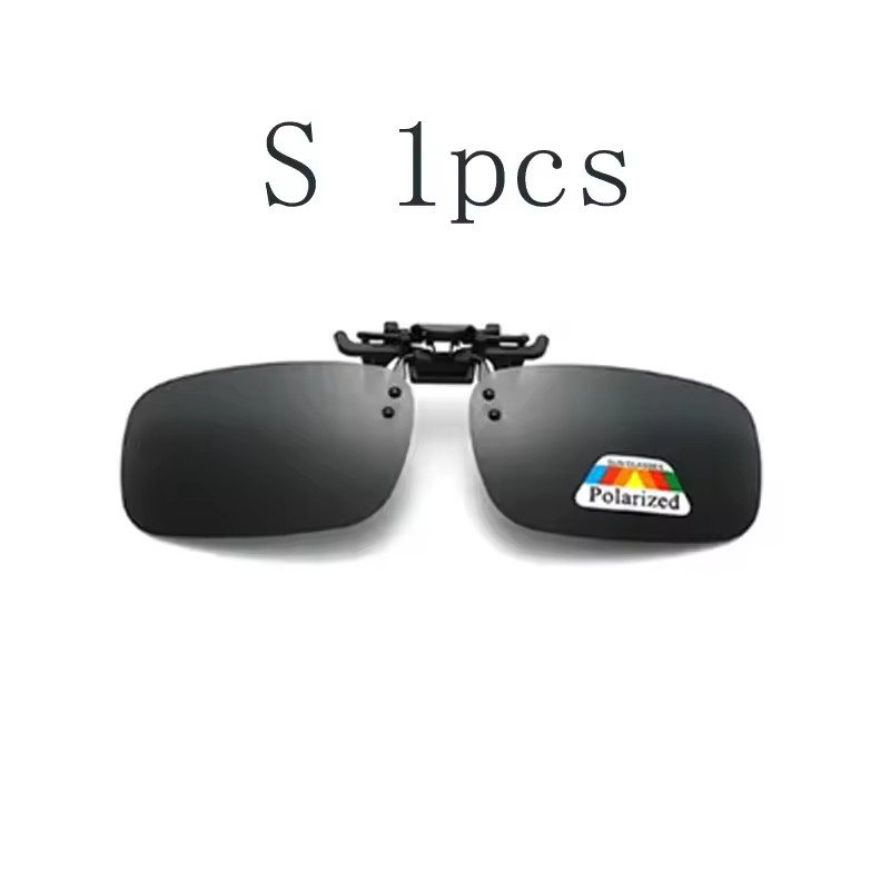 4 Color Grey Lenses Polarized Sunglasses Clip on Flip up UV 380 Driving Fishing