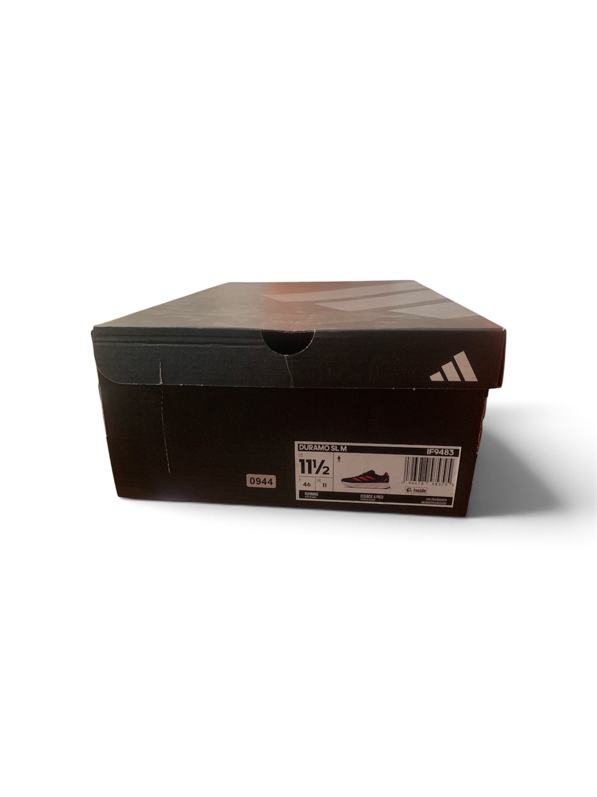 adidas Duramo SL Black Solar Red Men’s Sz 11.5 NEW W BOX/Tag