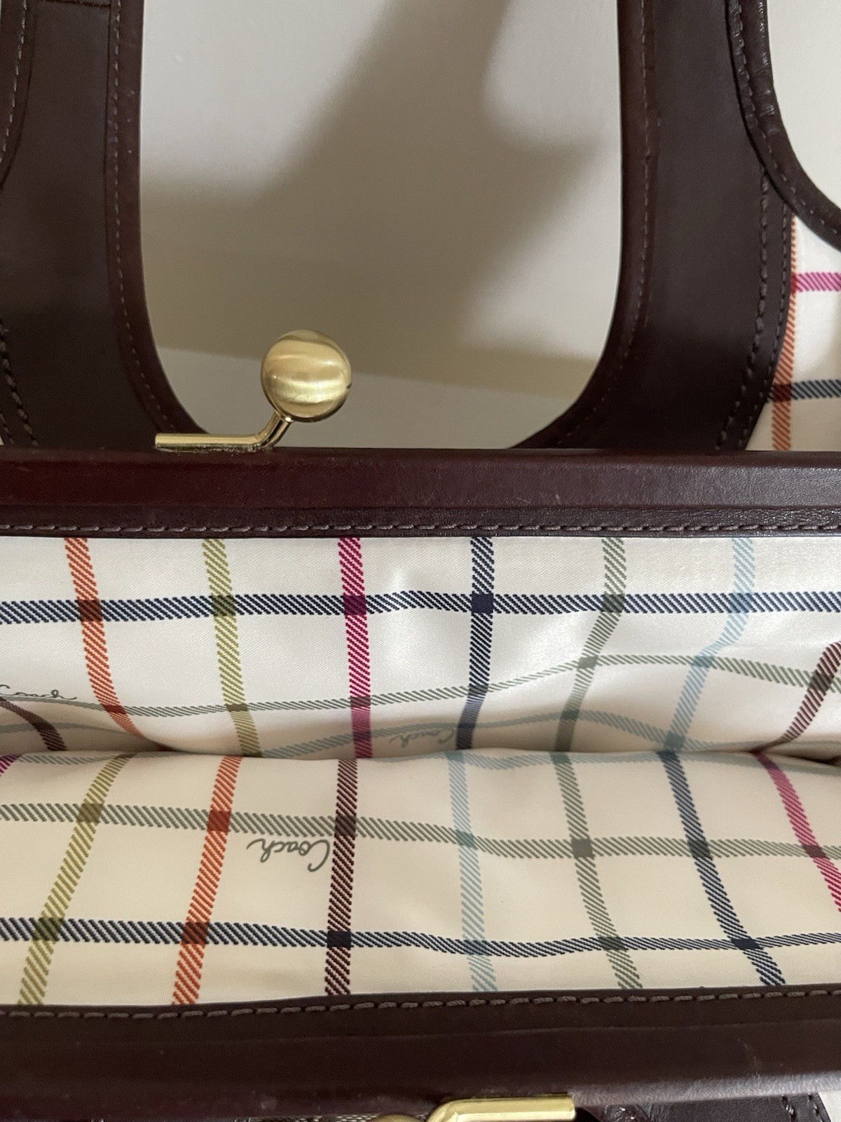 Vintage Coach Brown Signature Canvas Ergo Shoulder Bag