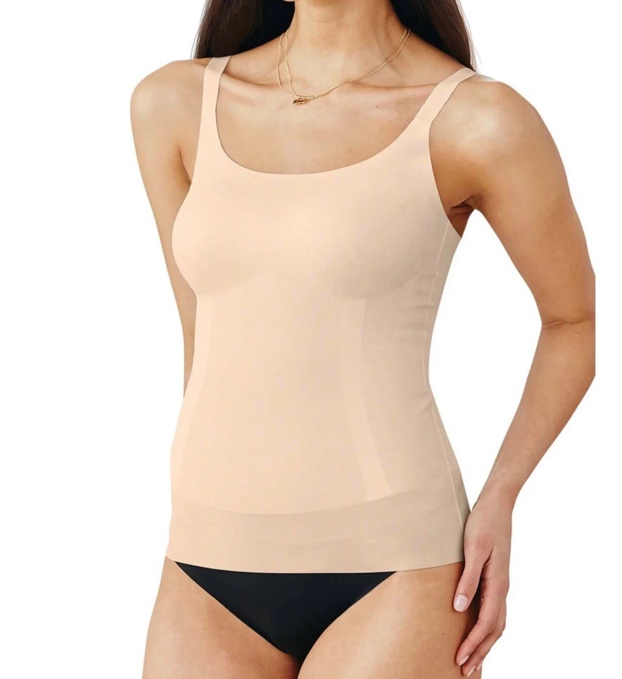 Maidenform Power Players Firm Control Camisole XL Beige DMS086 NWT $49