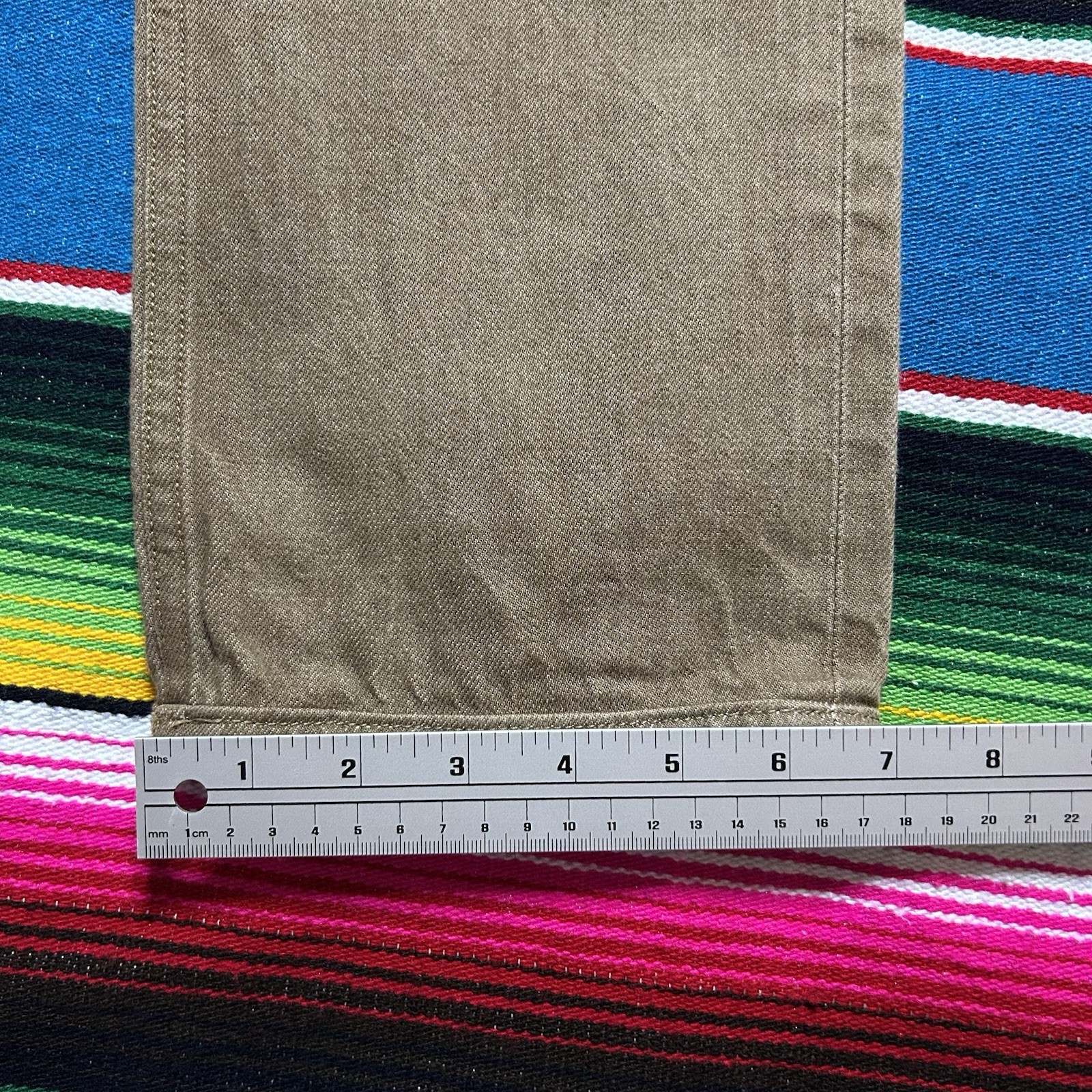 Gustin Jeans Selvedge Brown Size 34 California Slim Raw Button Fly