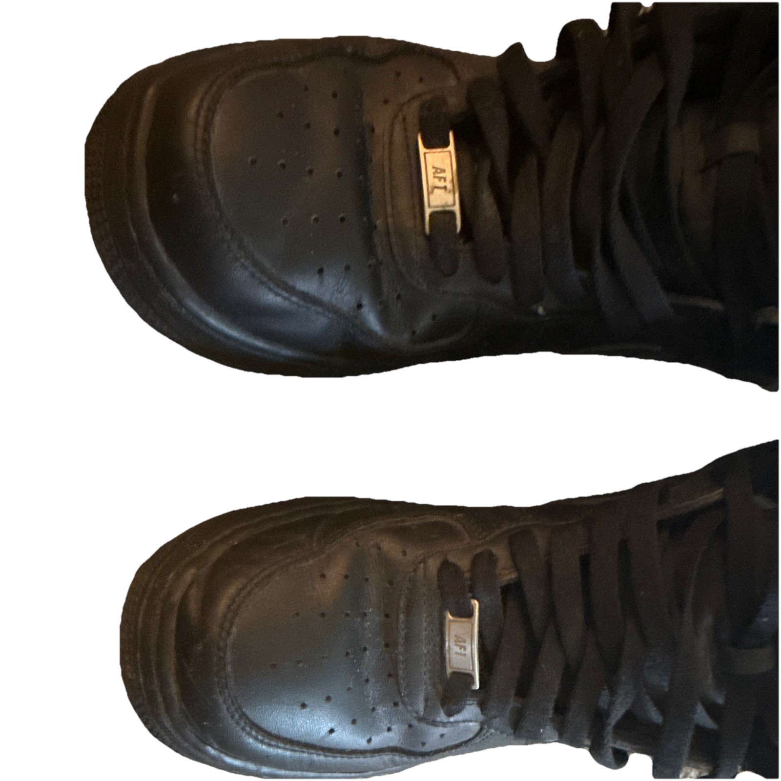 Nike Air Force 1 ’07 High Top Triple Black Leather Lace Up Sneakers CW2290-001