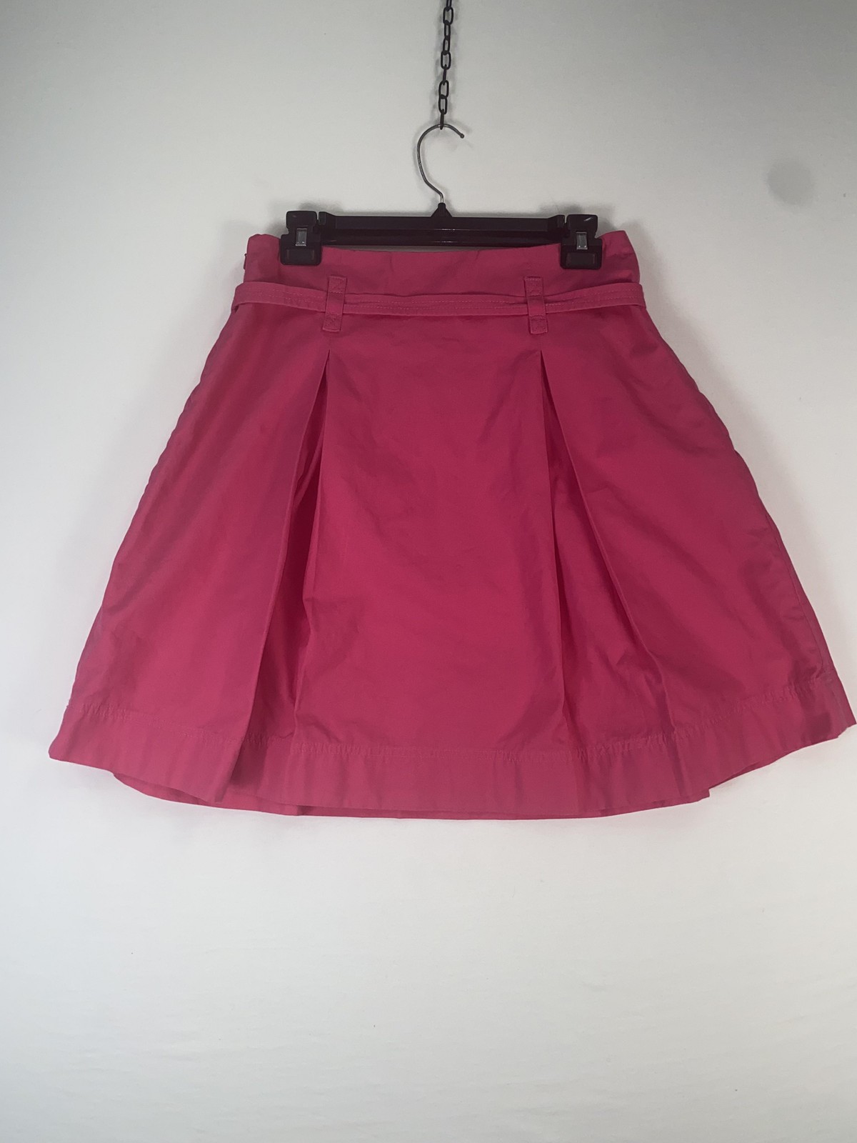 Lilly Pulitzer Skirt Womens 4 Pink Pleated Belted Twill Pockets Summer Casual