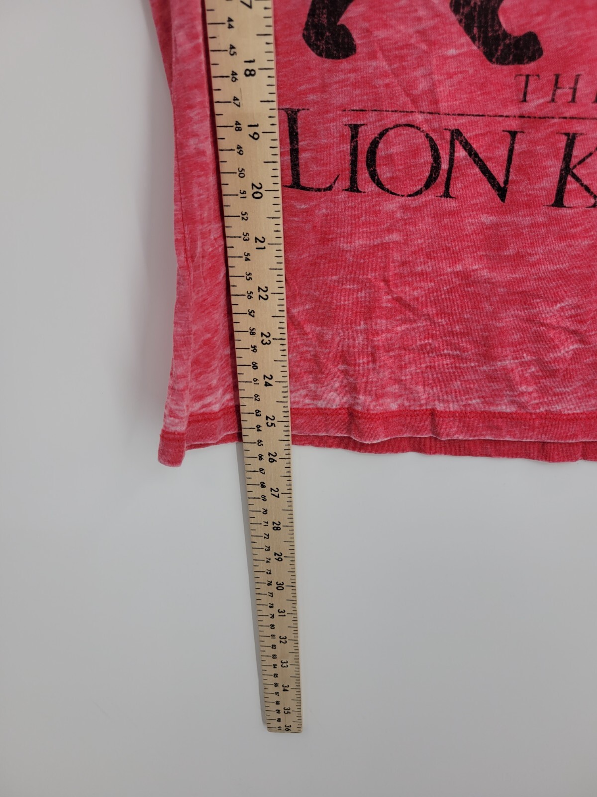 The Lion King Disney Top Womens Medium Red Burnout Logo Short Sleeve Graphic