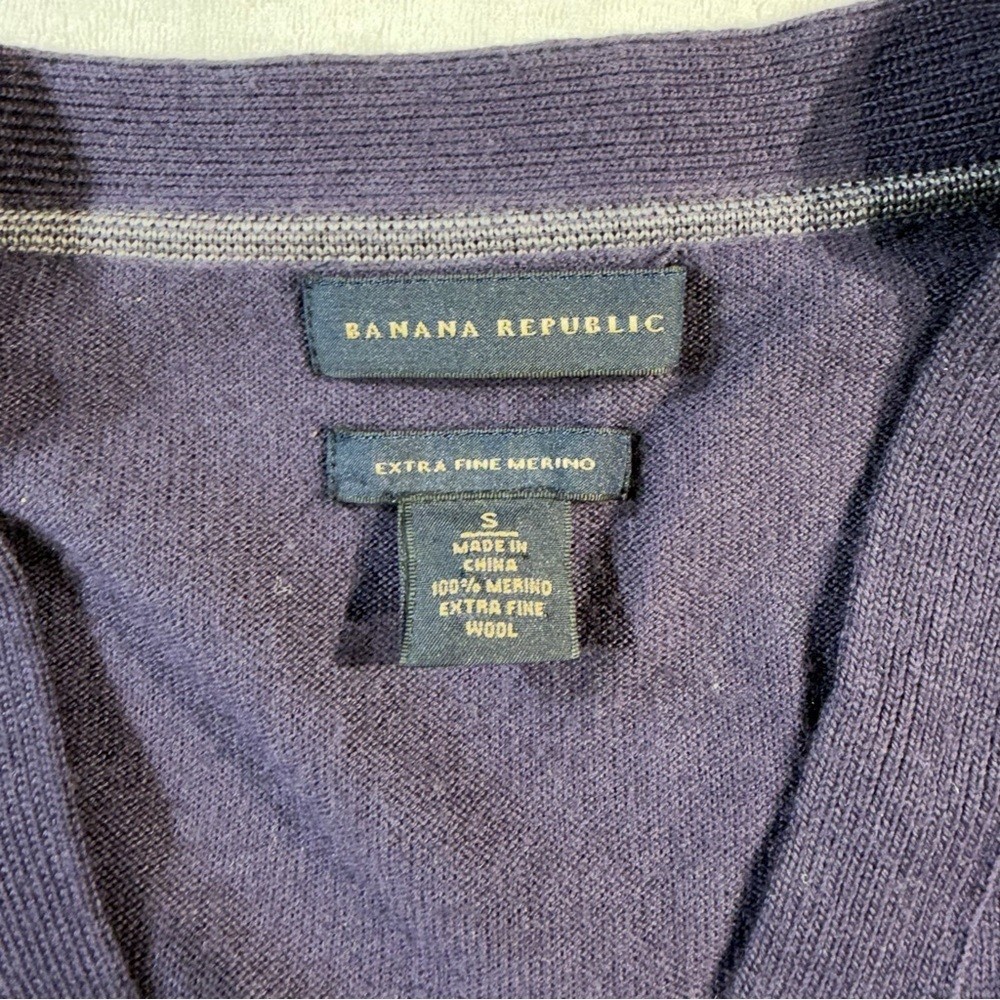 Banana Republic Extra Fine Merino Cardigan, Purple, Size M