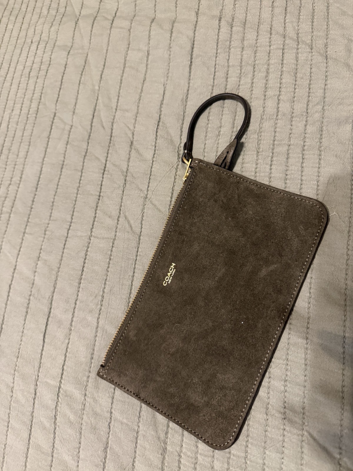 Coach Bleecker Olive Green Suede Leather Bucket Bag NWT