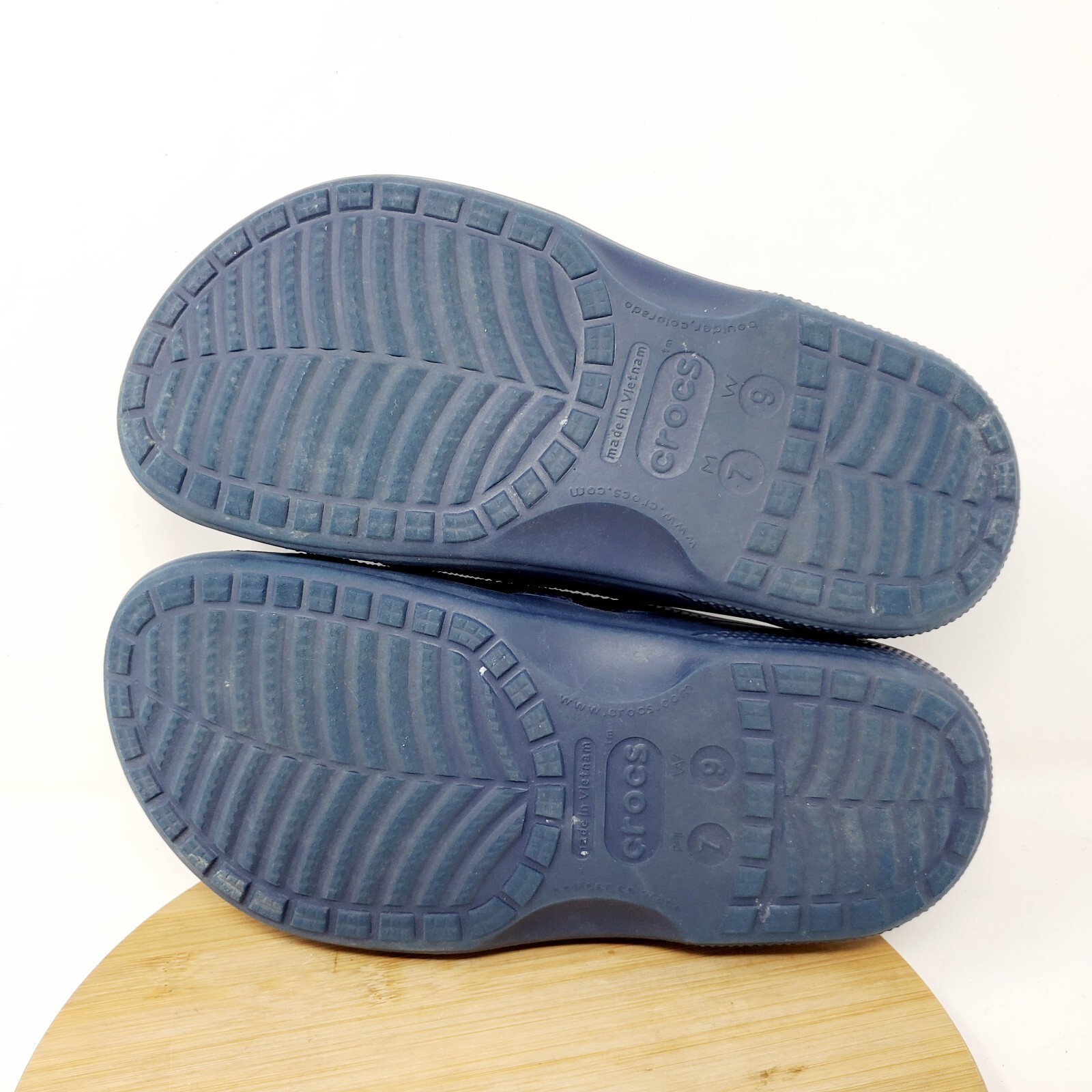 Crocs Baya Slide Sandals Womens 9 Blue Slip On Shoes Pool Beach