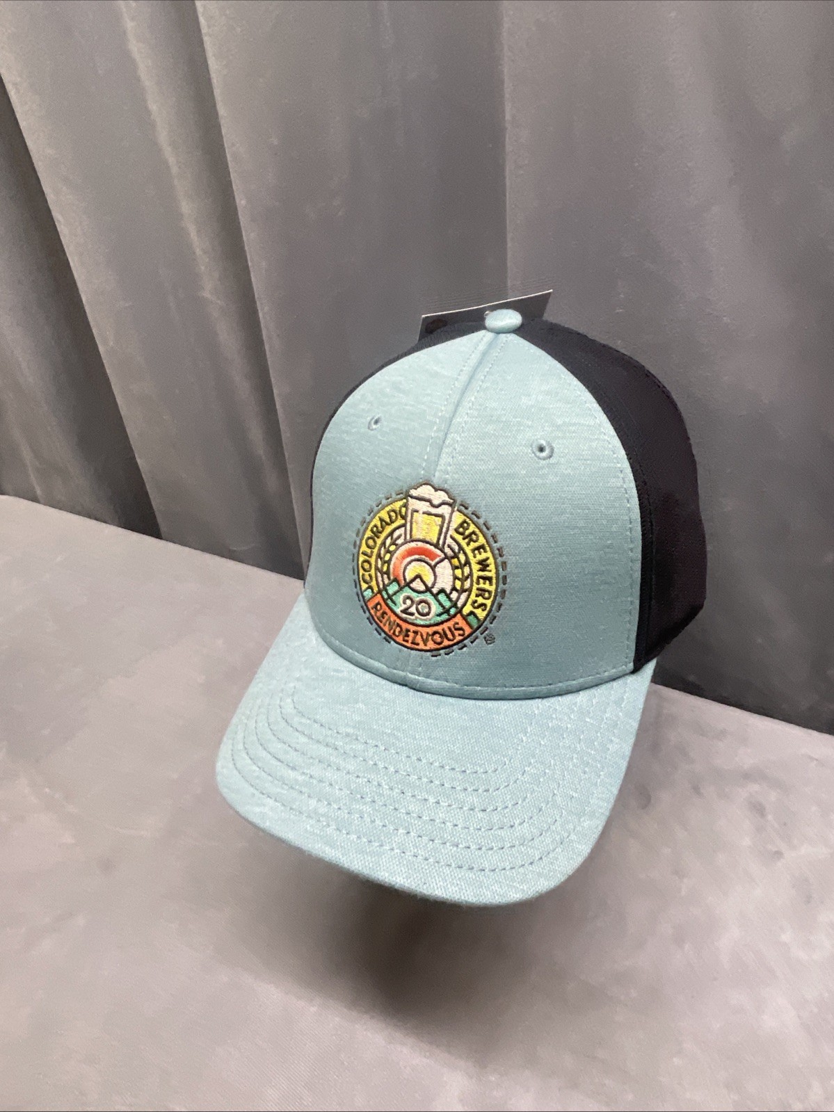 Colorado Brewers Rendezvous Logo Beer Hat Sea Foam Color Front New Cap