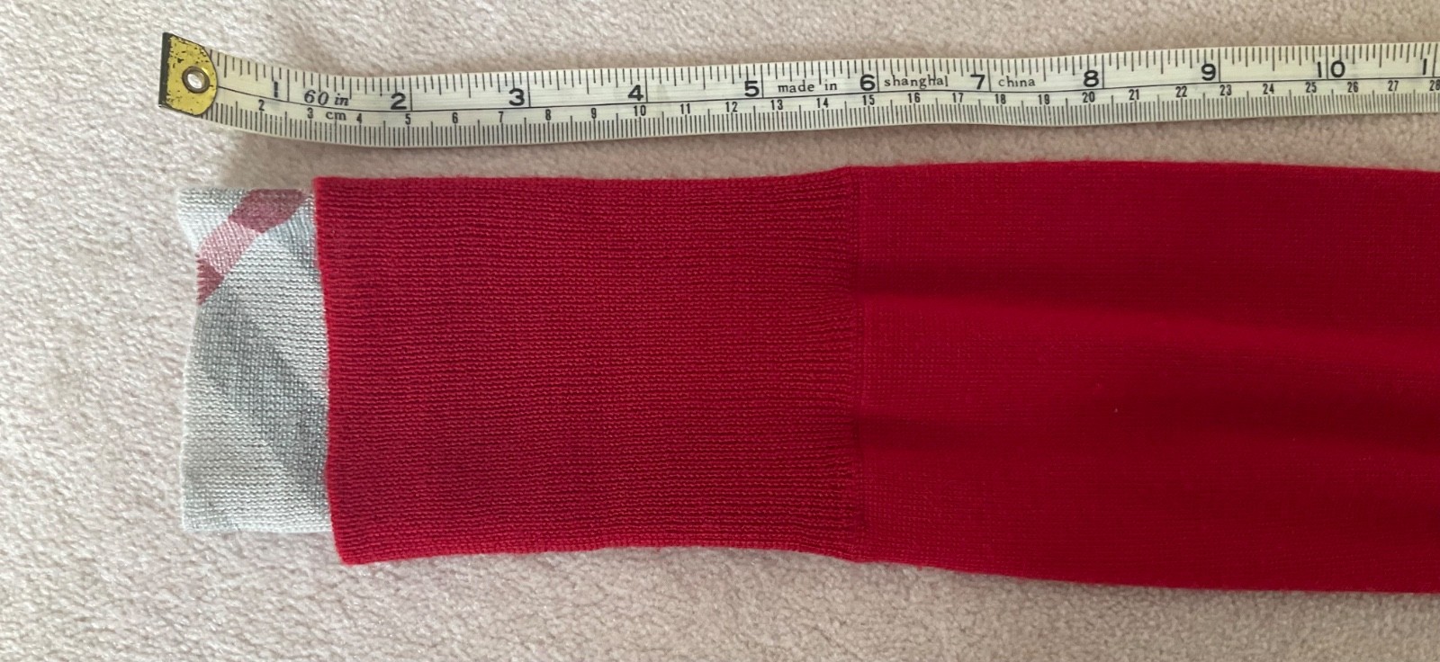 Burberry womens red cardigan S p Burberry logo 100% merino wool Uk 8 hardly worn