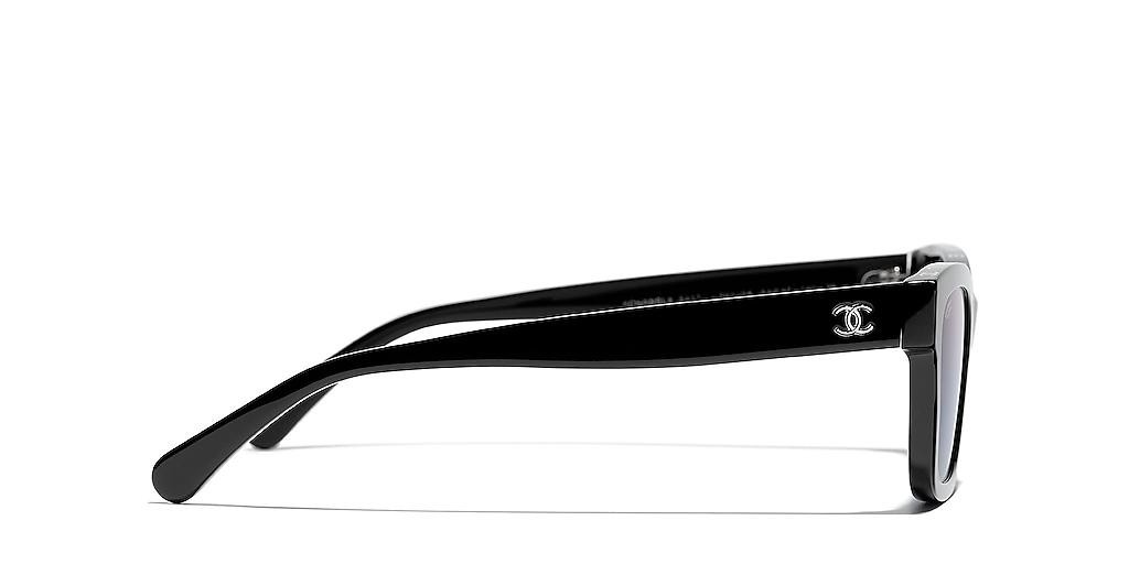 CHANEL CH5417 C501/S8 Polarized Square Sunglasses Black Gray Gradient