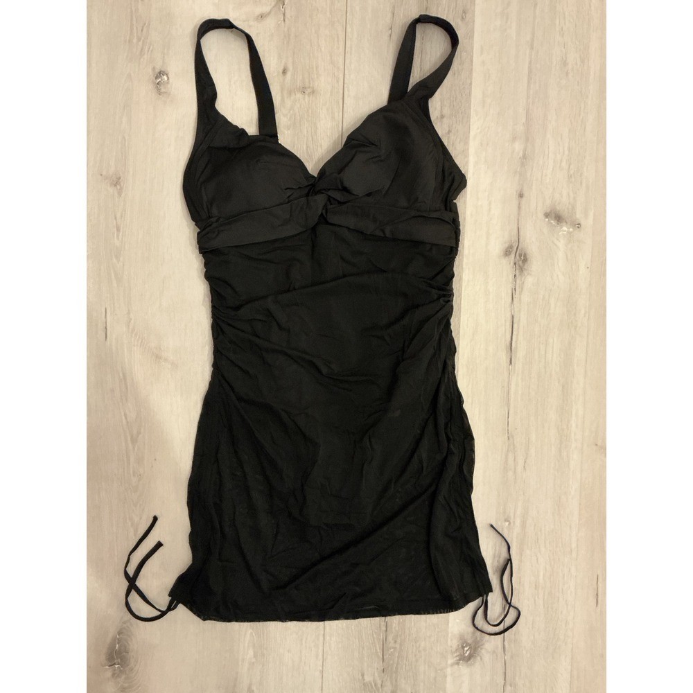 SHAPELLX Tummy Control Sarong Swimsuit Black Size Extra Large New With Tags