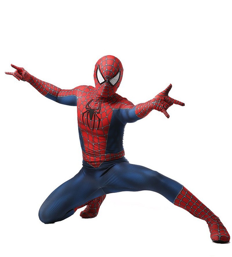 Classic Spider-Man Tobey Maguire Cosplay Costume Zentai Jumpsuit Bodysuit Suit
