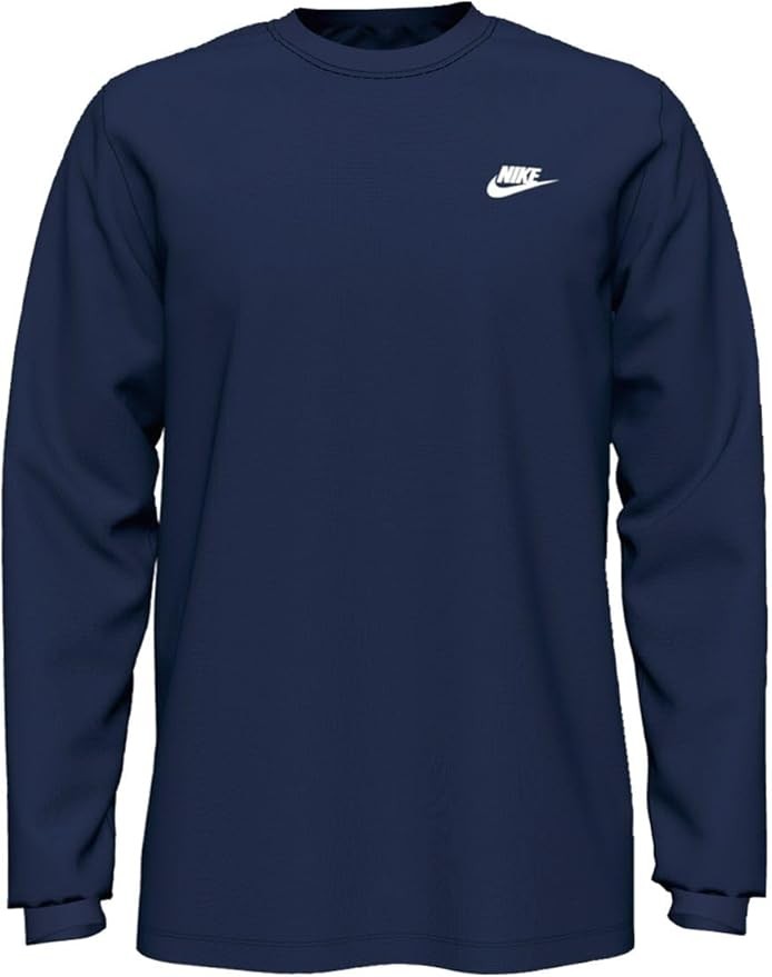 Nike Sportswear Men s Long-Sleeve T-Shirt Midnight Navy/White, XL