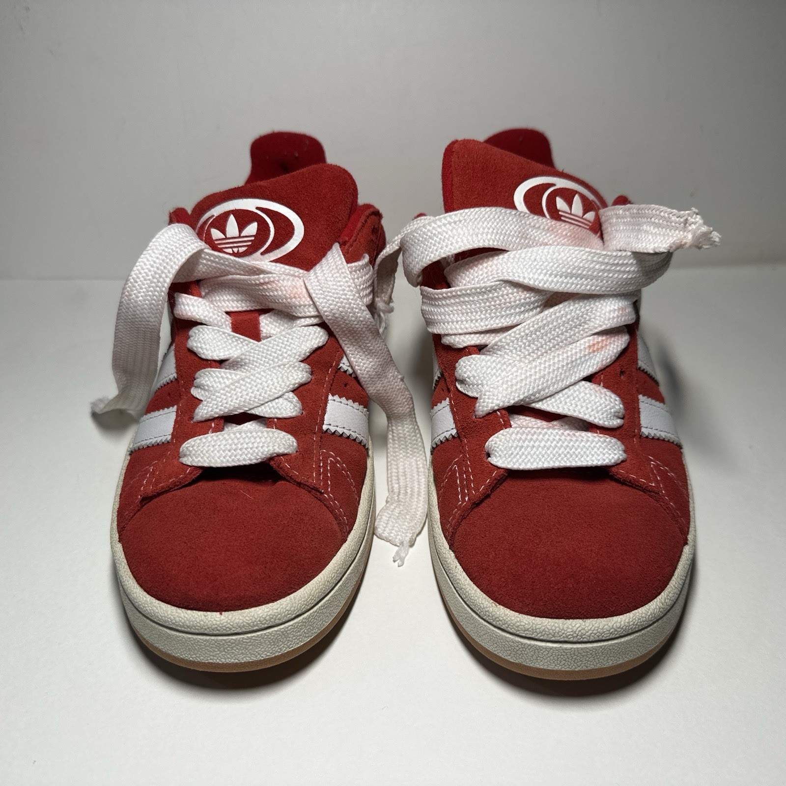 Adidas Campus 00s HQ3474 Mens Size 5 Red White Suede Casual Sneakers Shoes