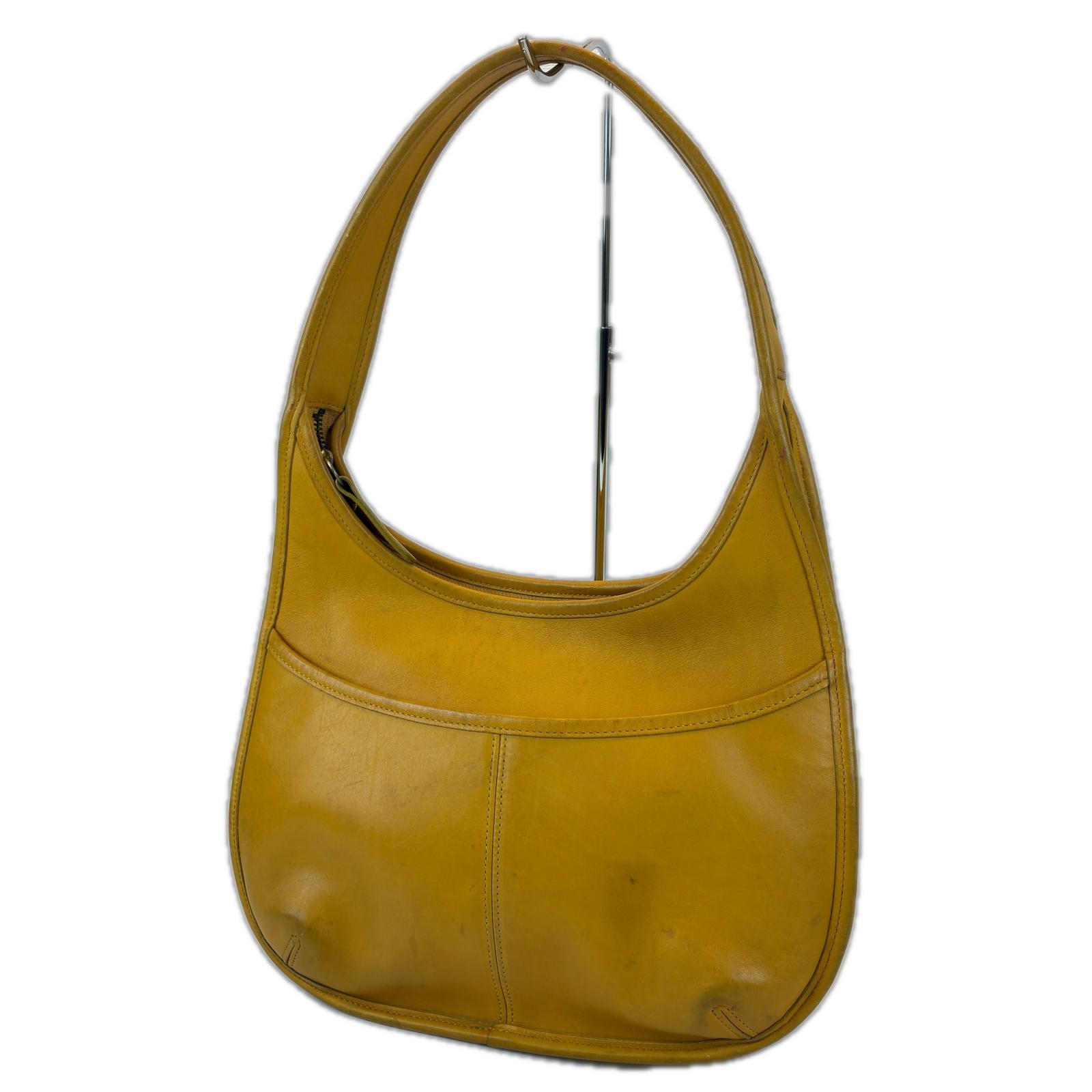 COACH Ergo Shoulder Bag, Yellow Leather Shoulder Bag 9033 leather yellow