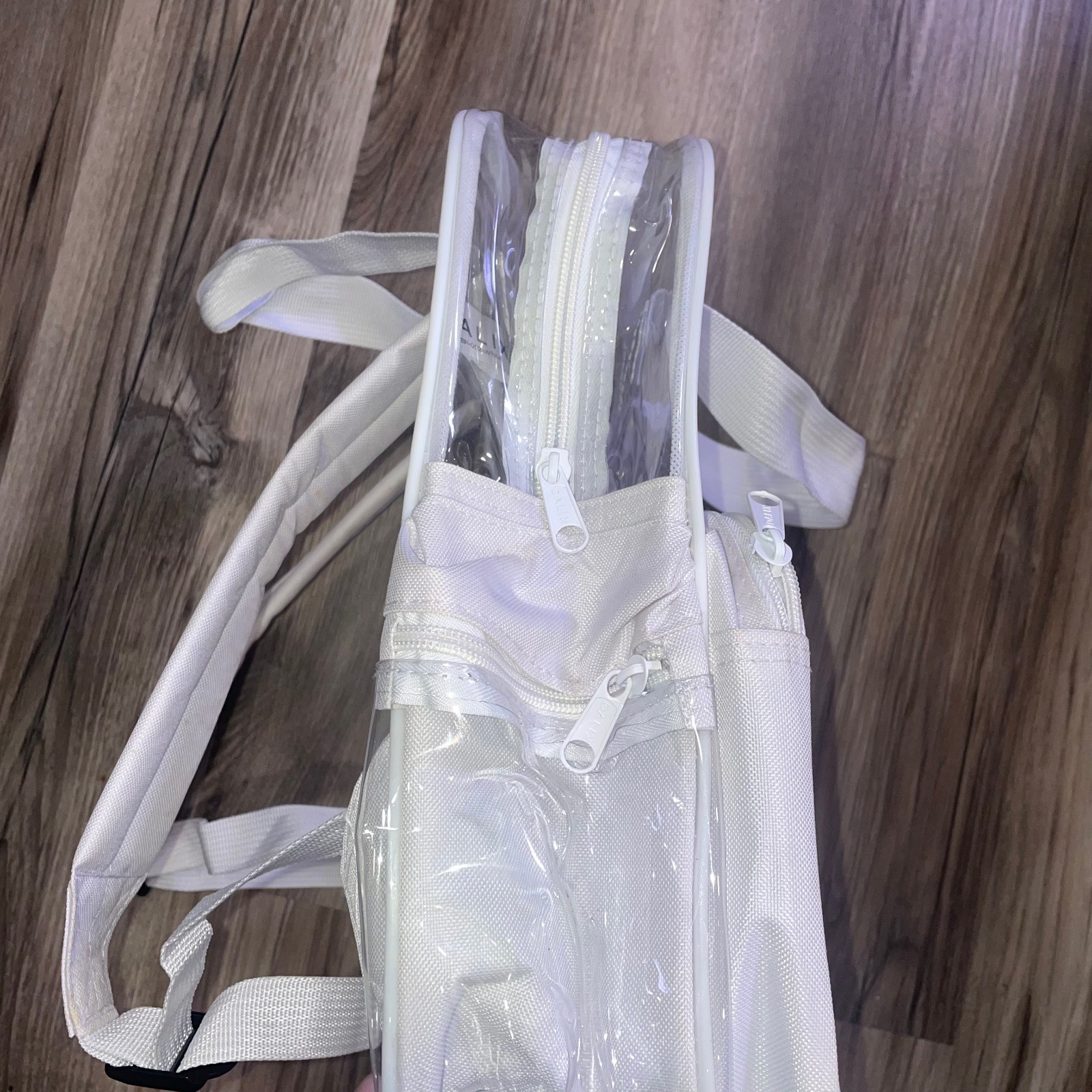 Dalix Clear White PVC Backpack